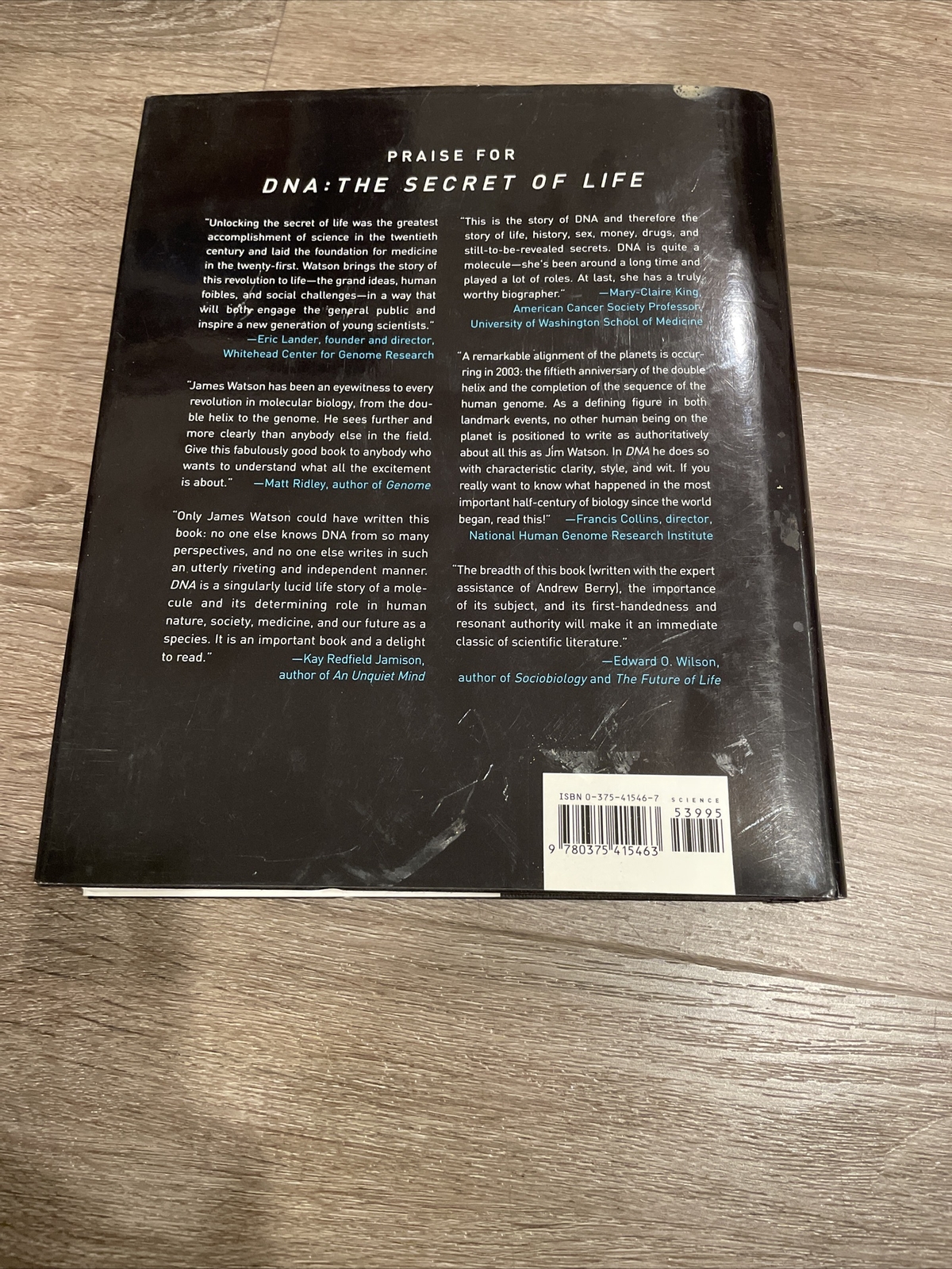 James D. Watson SIGNED AUTOGRAPHED DNA The Secret of Life HC
