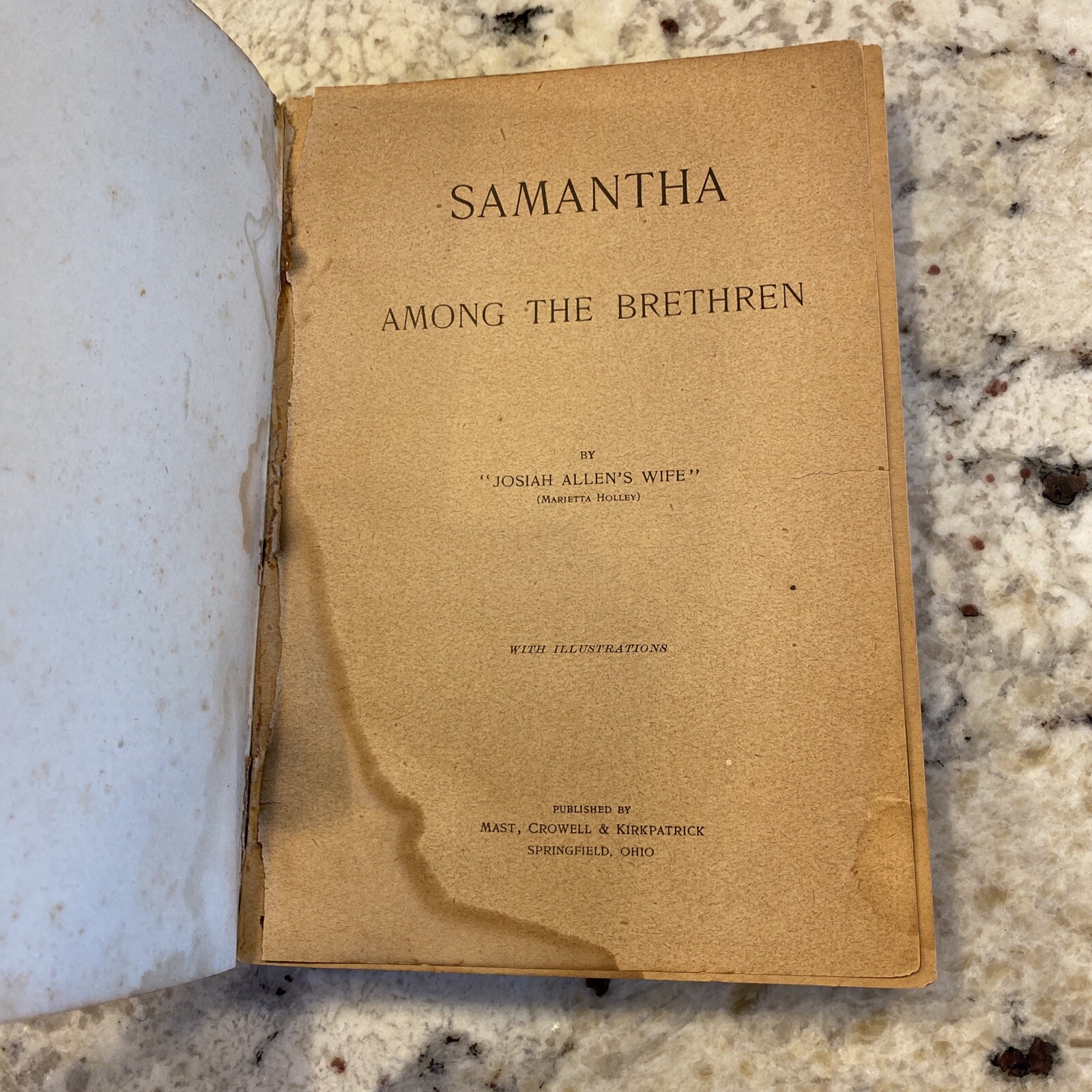 Samantha Among the Brethren Marietta Holley Josiah Allen’s Wife SOFT COVER 1897