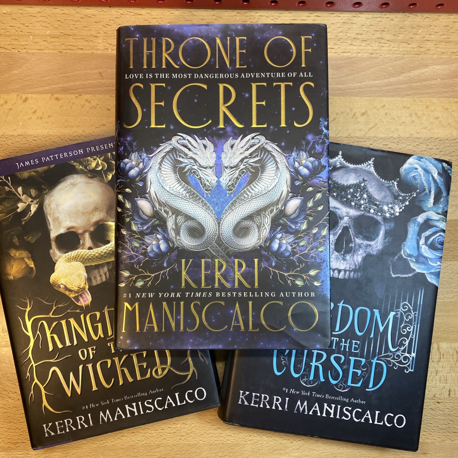 Lot 3 Kerri Maniscalco HC Books Throne Of Secrets Kingdom Wicked & Cursed EUC