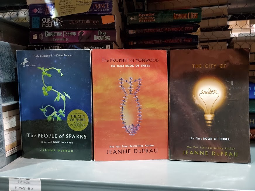 Lot of 3 Paperback Books City of Ember Series #1-3 by Jeanne DuPrau