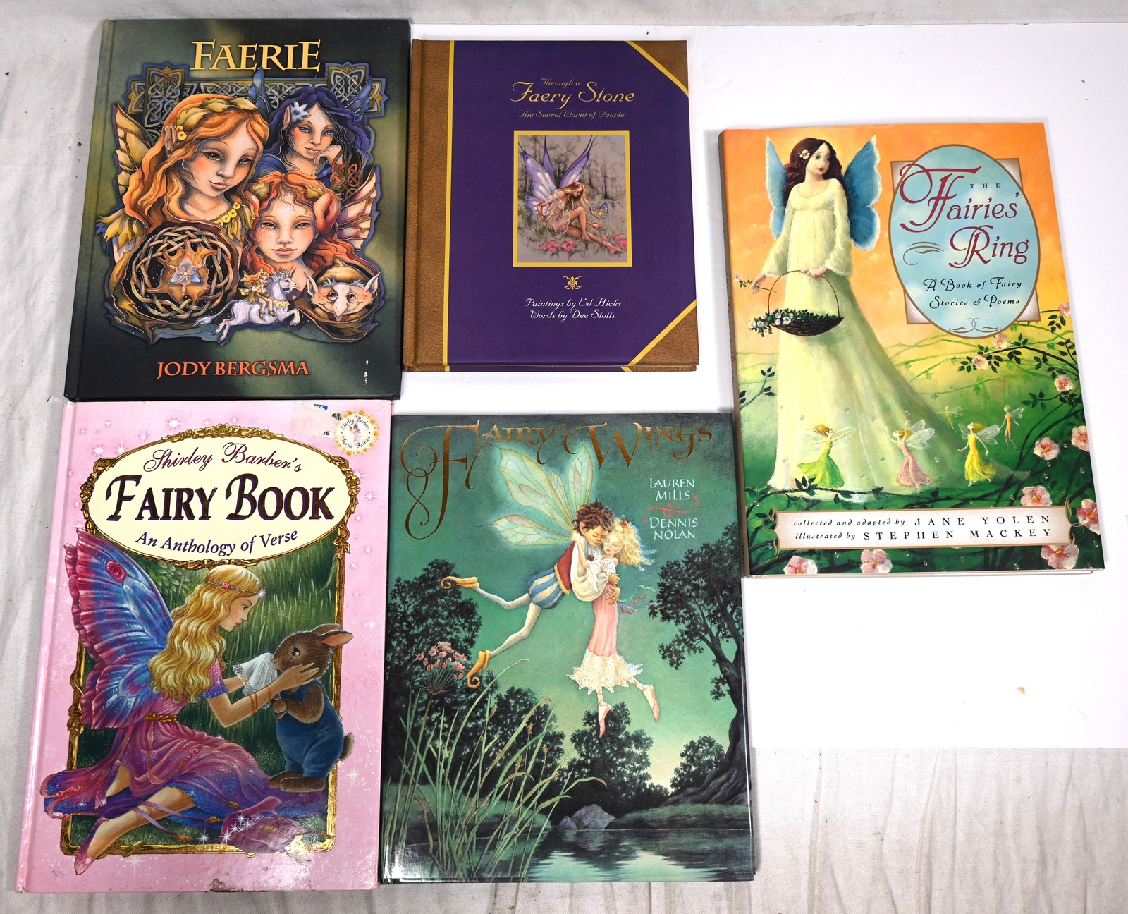 LOT 5 HC BOOKS on FAIRIES Faery Stone FANTASY ART ILLUSTRATIONS POEMS STORIES