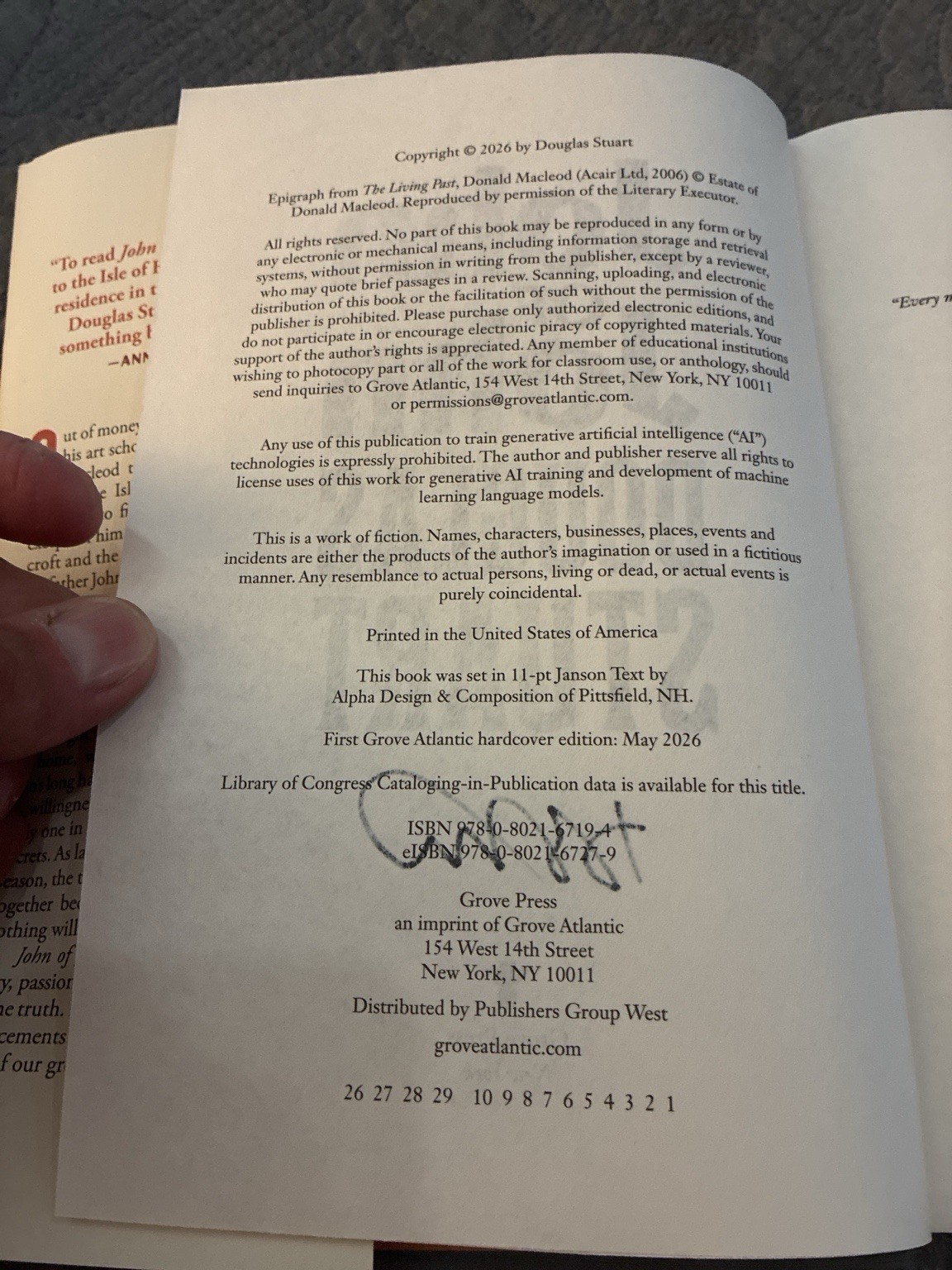John of John Douglas Stuart Signed First Edition First Printing HC