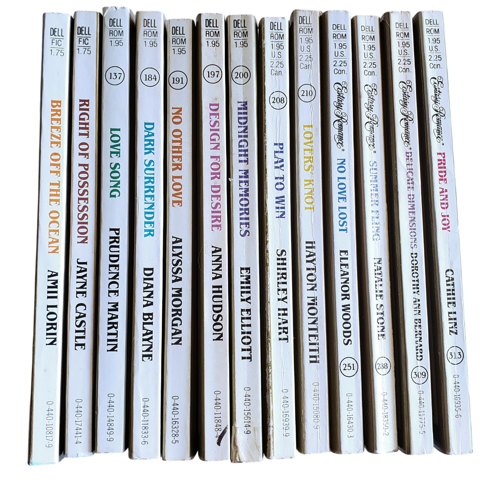 Candlelight Ecstasy Romance Paperback Book Lot of 13 Mixed #22-313 Vintage Dell