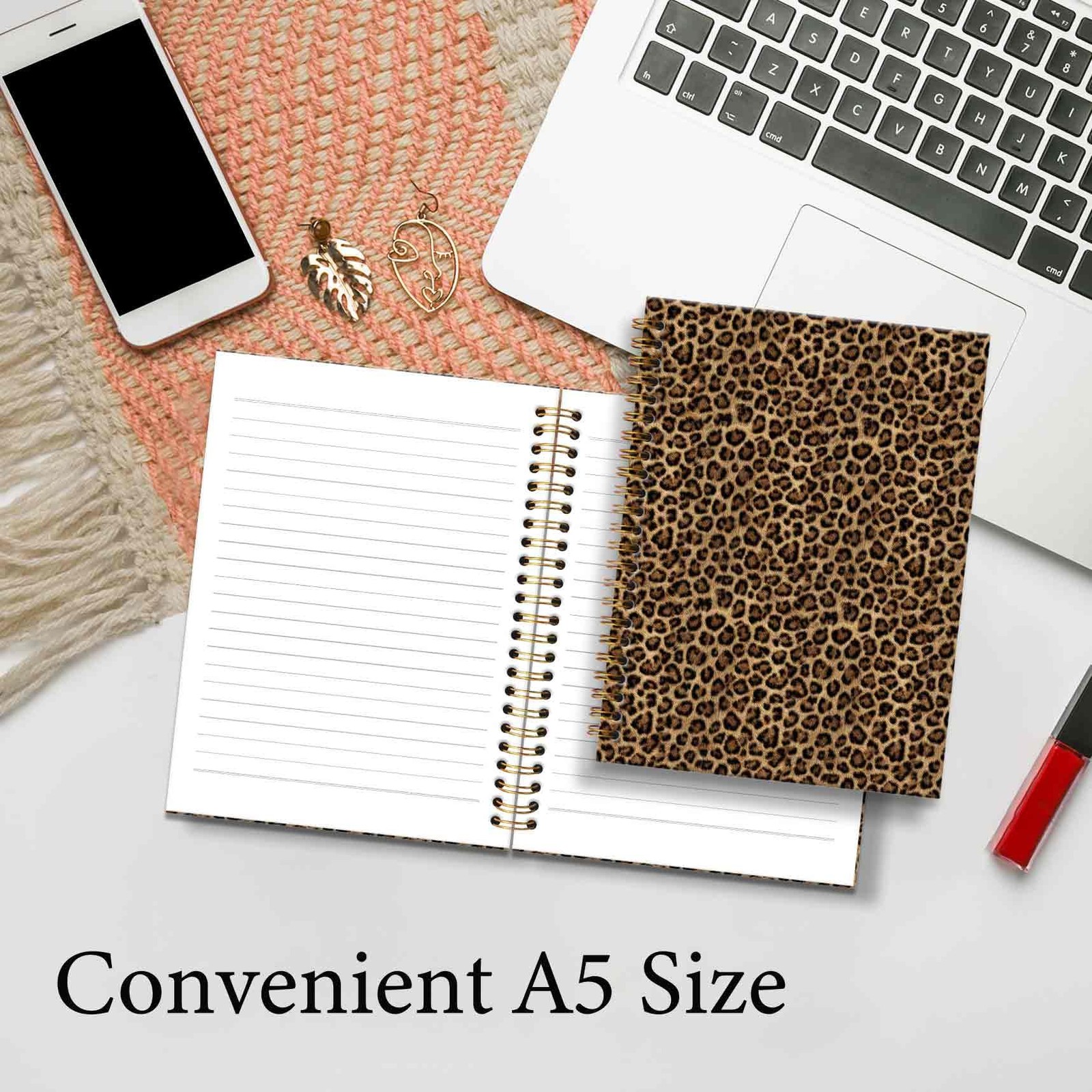 Leopard Notebook Journal 5.5×8.3in, Cheetah Print Journal for Writing, Cheeta…