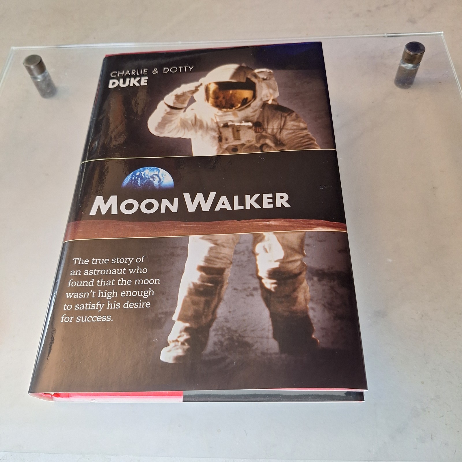 Moon Walker Signed Charlie Duke Space Astronaut Hardcover Autograph Signed Book