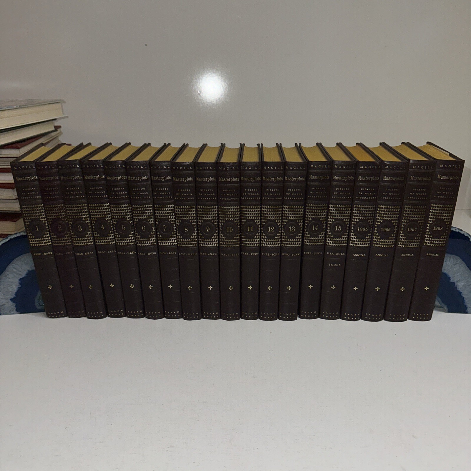 Masterplots Digests of World Literature 15 Vol Set Complete Plus 4 Annual 65-68