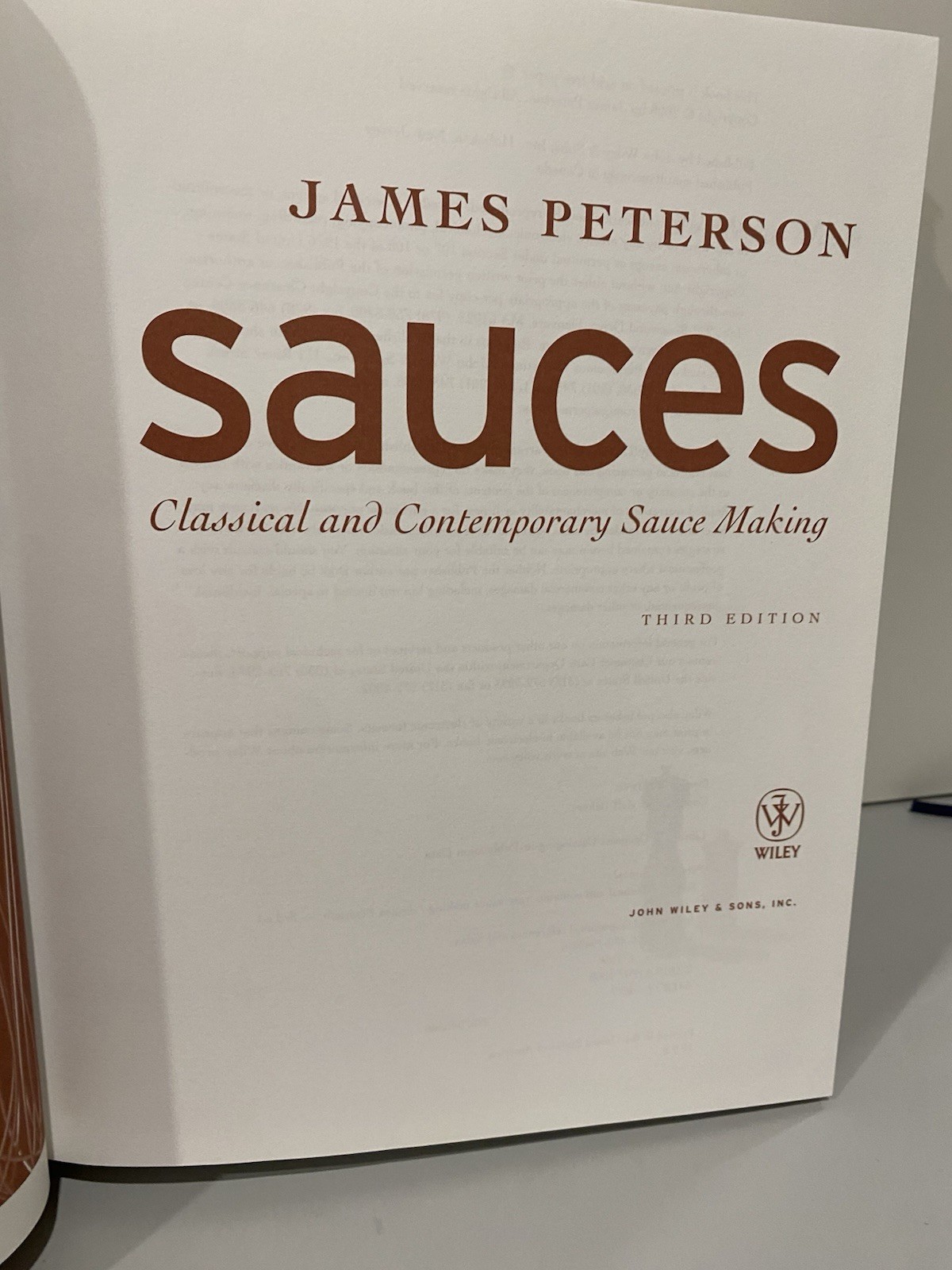 Sauces Classical and Contemporary Sauce Making Third Edition James Peterson HC