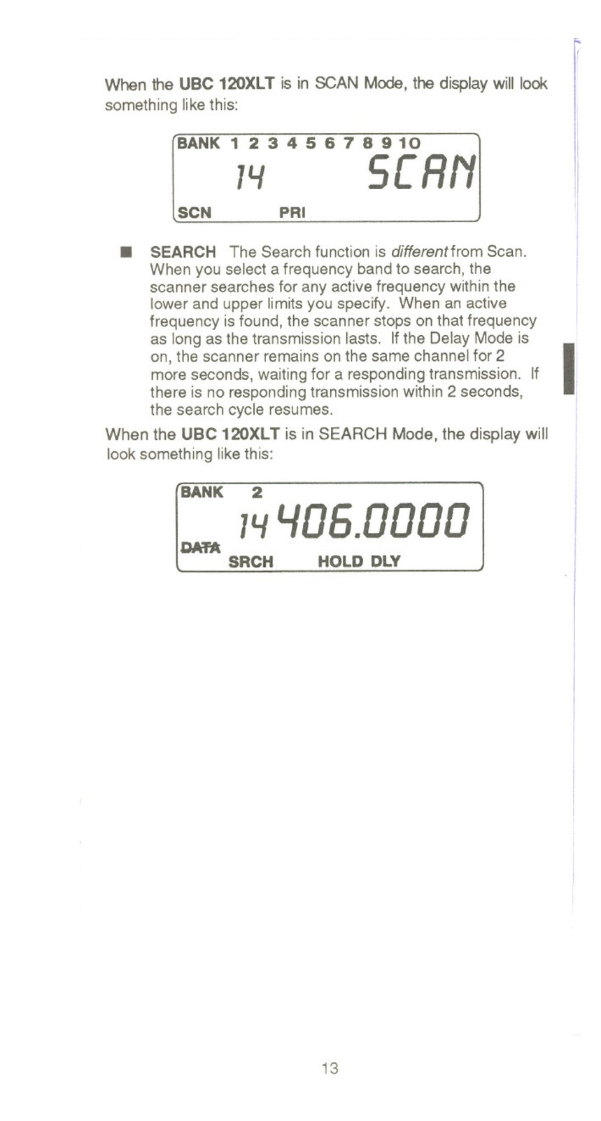 UNIDEN UBC 120XLT Scanner Operating Guide Manual – WIRE BOUND – TOUGH COVERS