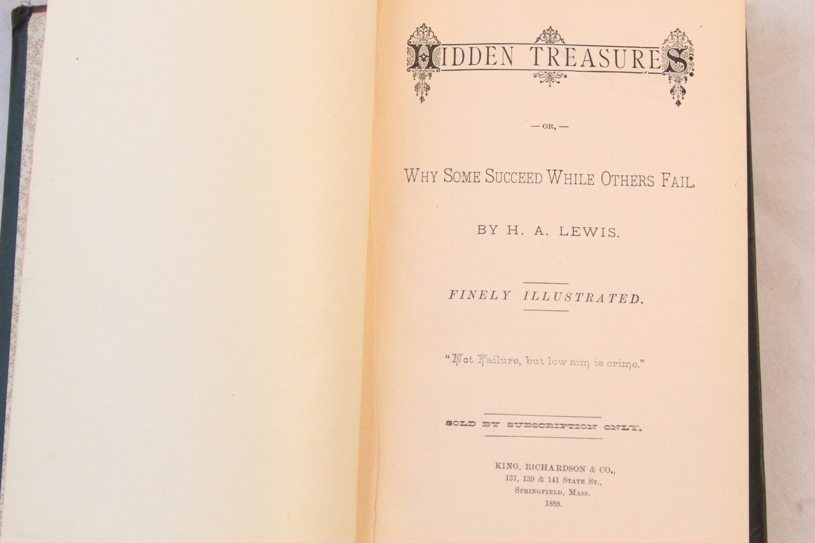 Hidden Treasures Why Some Succeed While Others Fail 1888 Lewis
