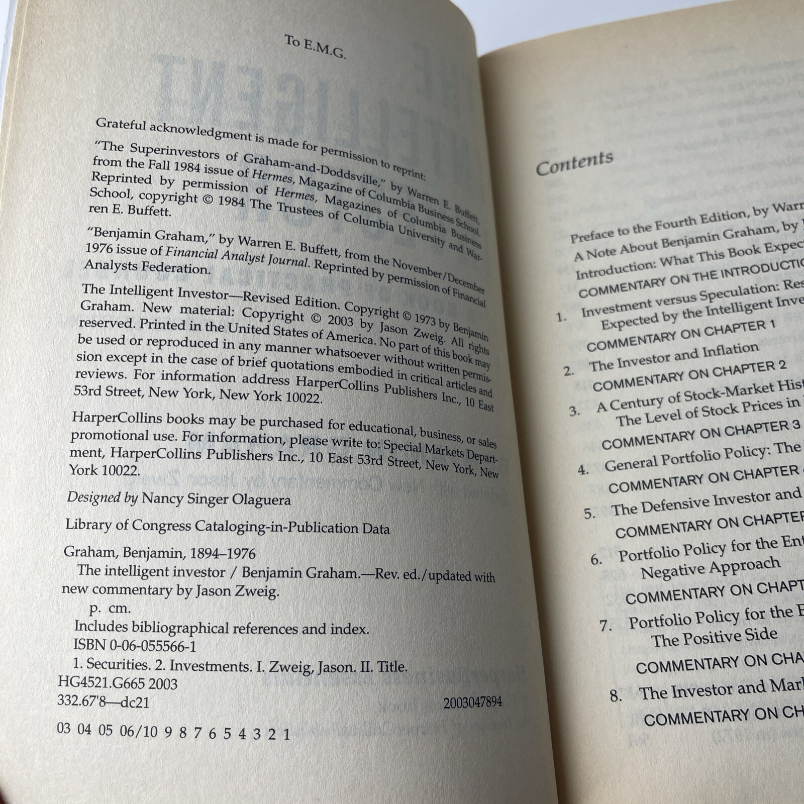THE INTELLIGENT INVESTER BENJAMIN GRAHAM 4th Revised Warren Buffett – 2 BOOK LOT