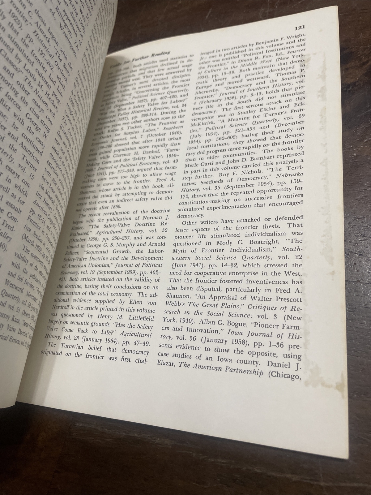 RAY ALLEN BILLINGTON, THE FRONTIER THESIS. AMERICAN HISTORY. 1966