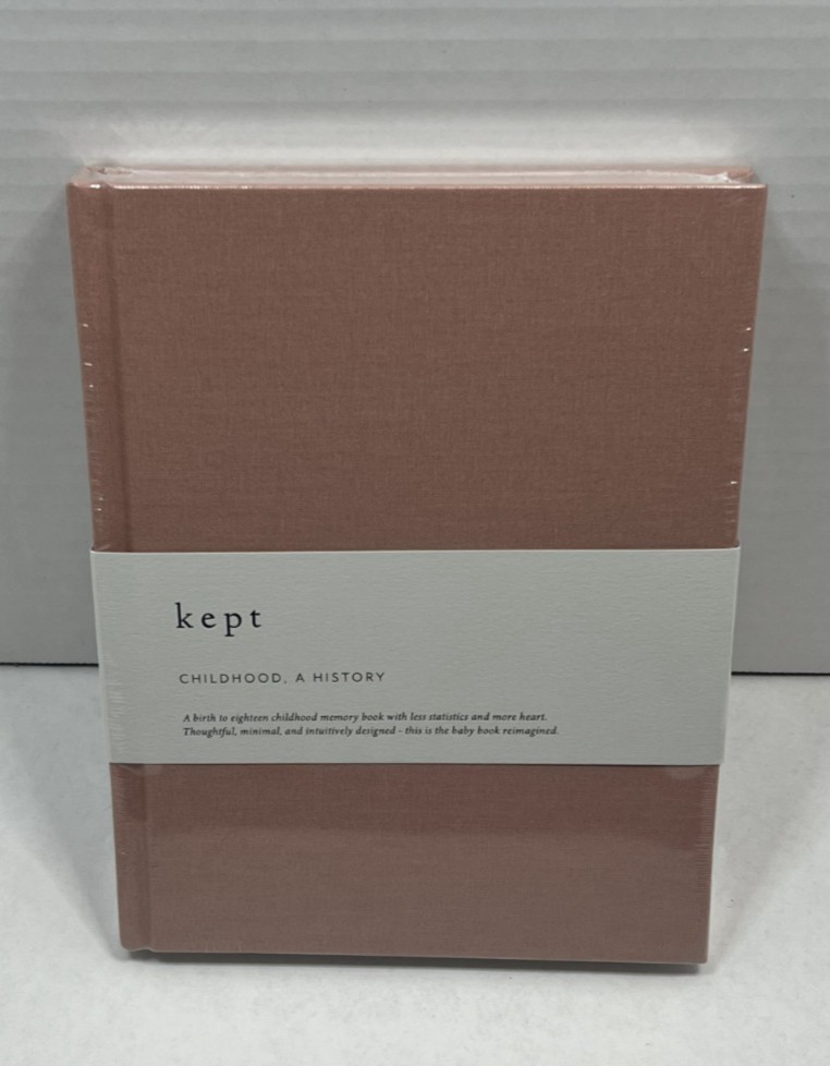 Kept, Childhood, A History Memory Book Baby Journal Rose Pink Cover NEW SEALED