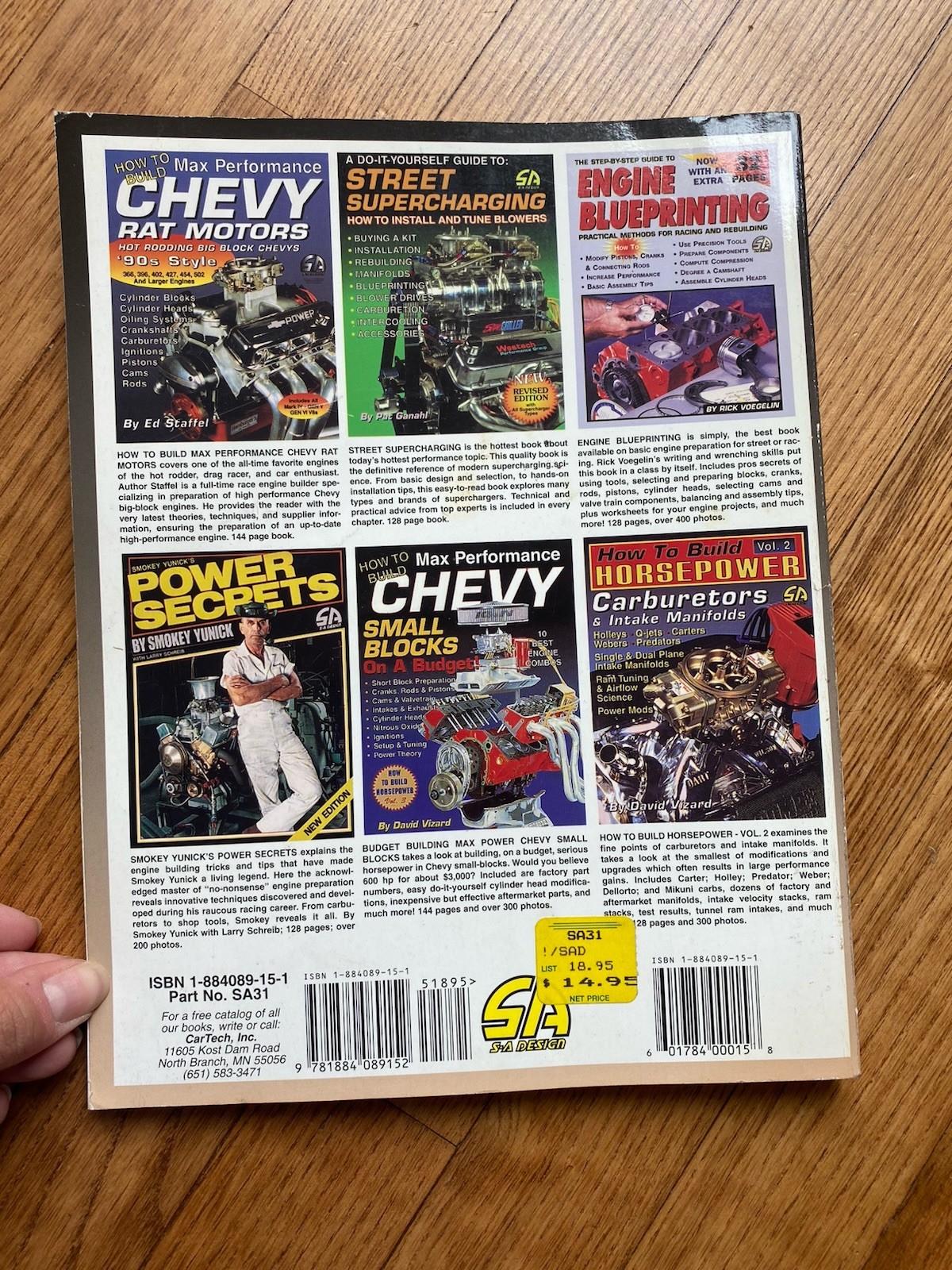 Cheverolet Big Block Parts Interchange Manual – Cartech – S.A.Design -Ed Staffel