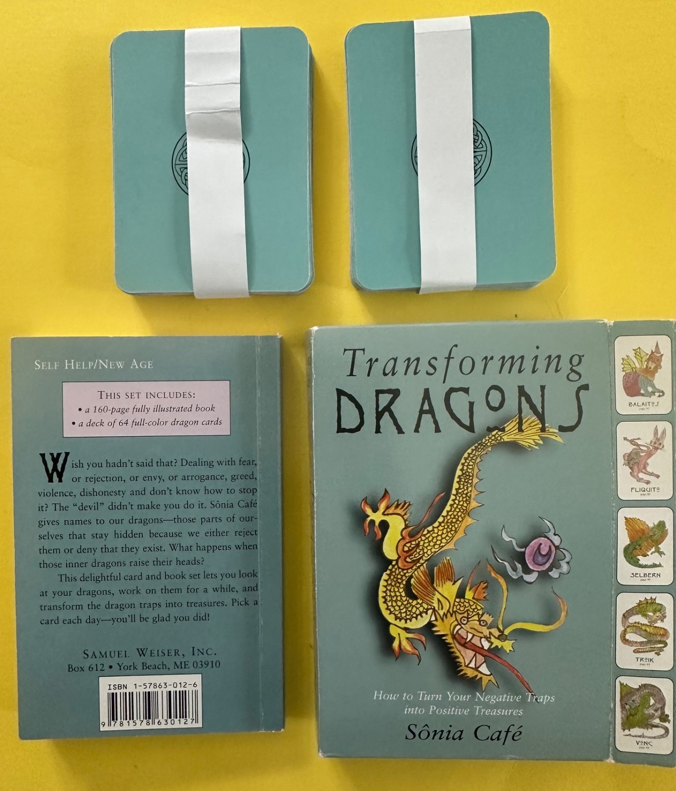 Transforming Dragons by Sonia Cafe Book and 64 Full Color Dragon Cards