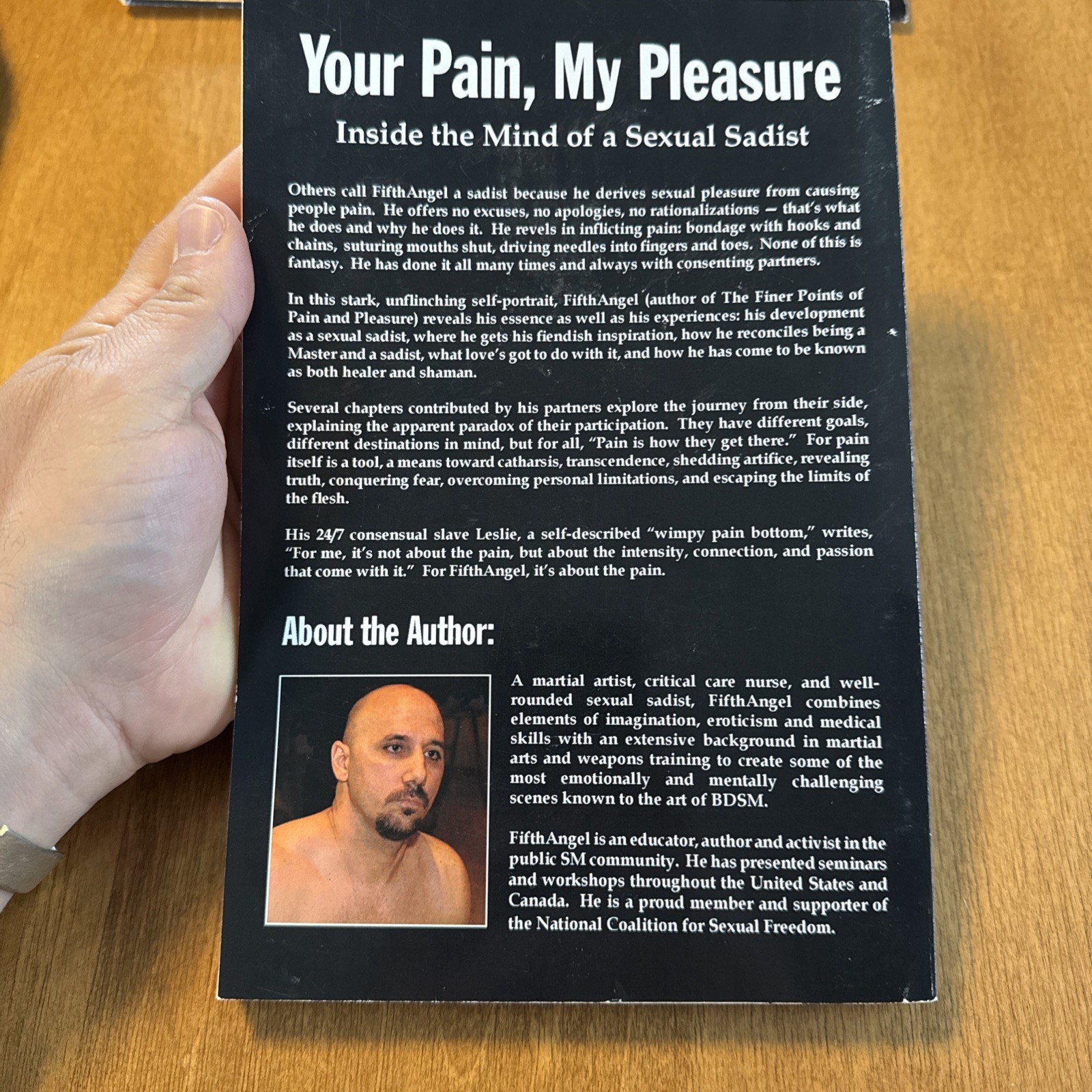 YOUR PAIN, MY PLEASURE: INSIDE THE MIND OF A SEXUAL SADIST By Fifthangel SIGNED