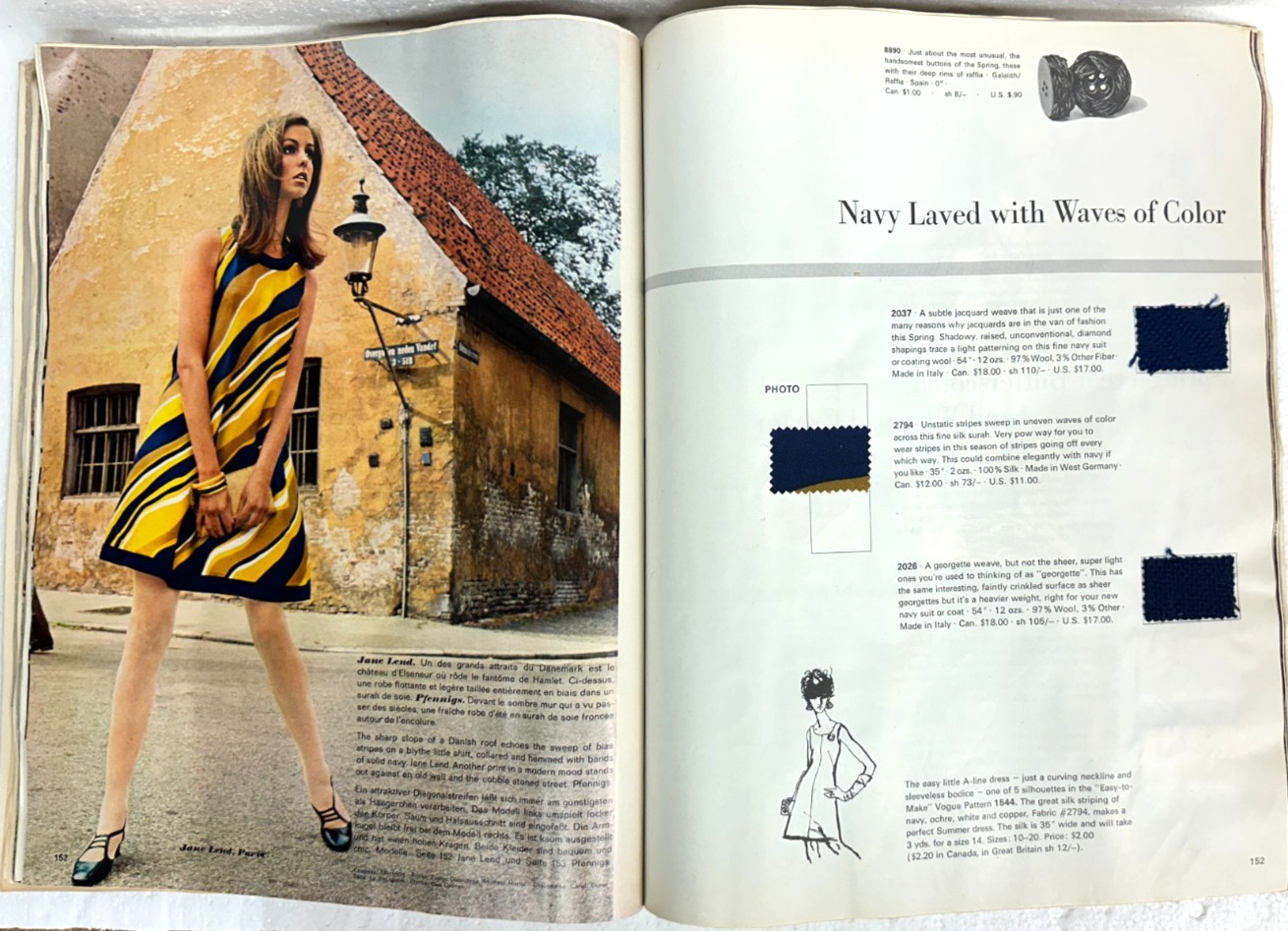 Elegance Spring/Summer 1968 Swatched Edition in English title page in French