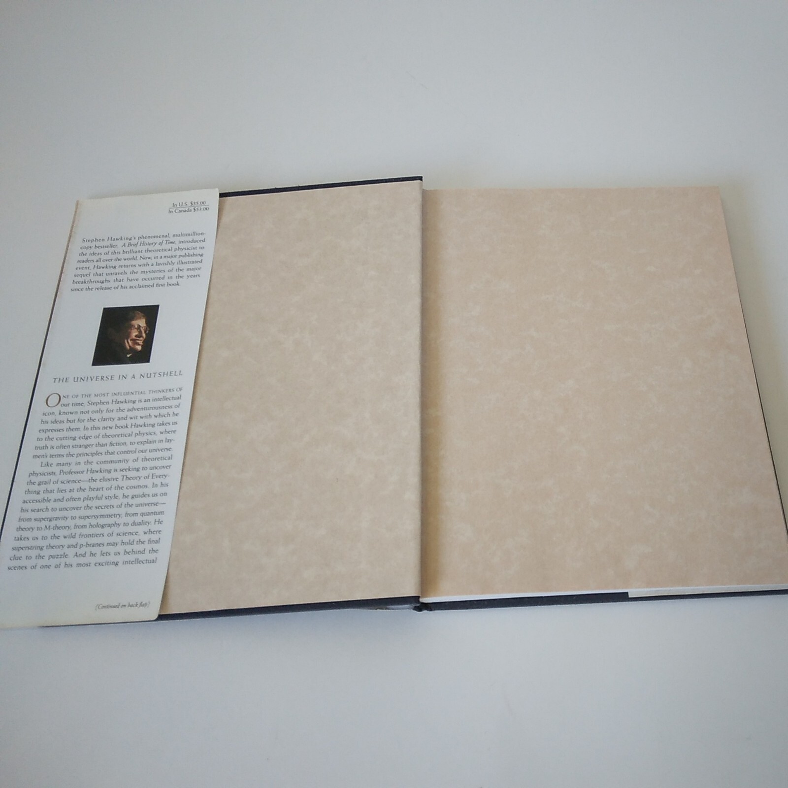 “The Universe In A Nutshell”-Stephen Hawking, Bantam 1st Ed./Print 2001 HC DJ VG