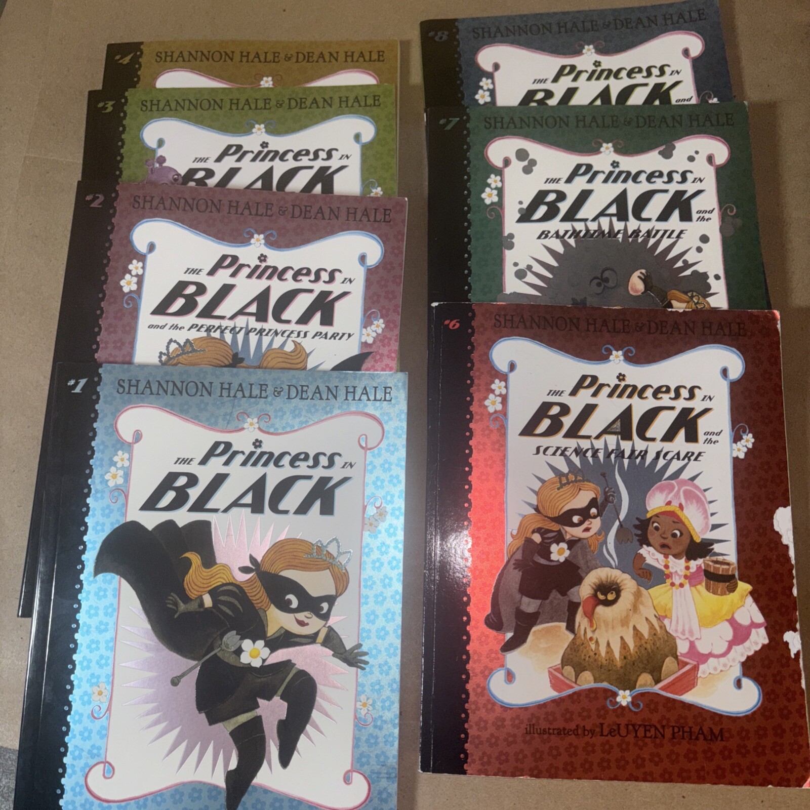 The Princess in Black Book Lot by Shannon Hale and Dean Hale 1,2,3,4,6,7,8