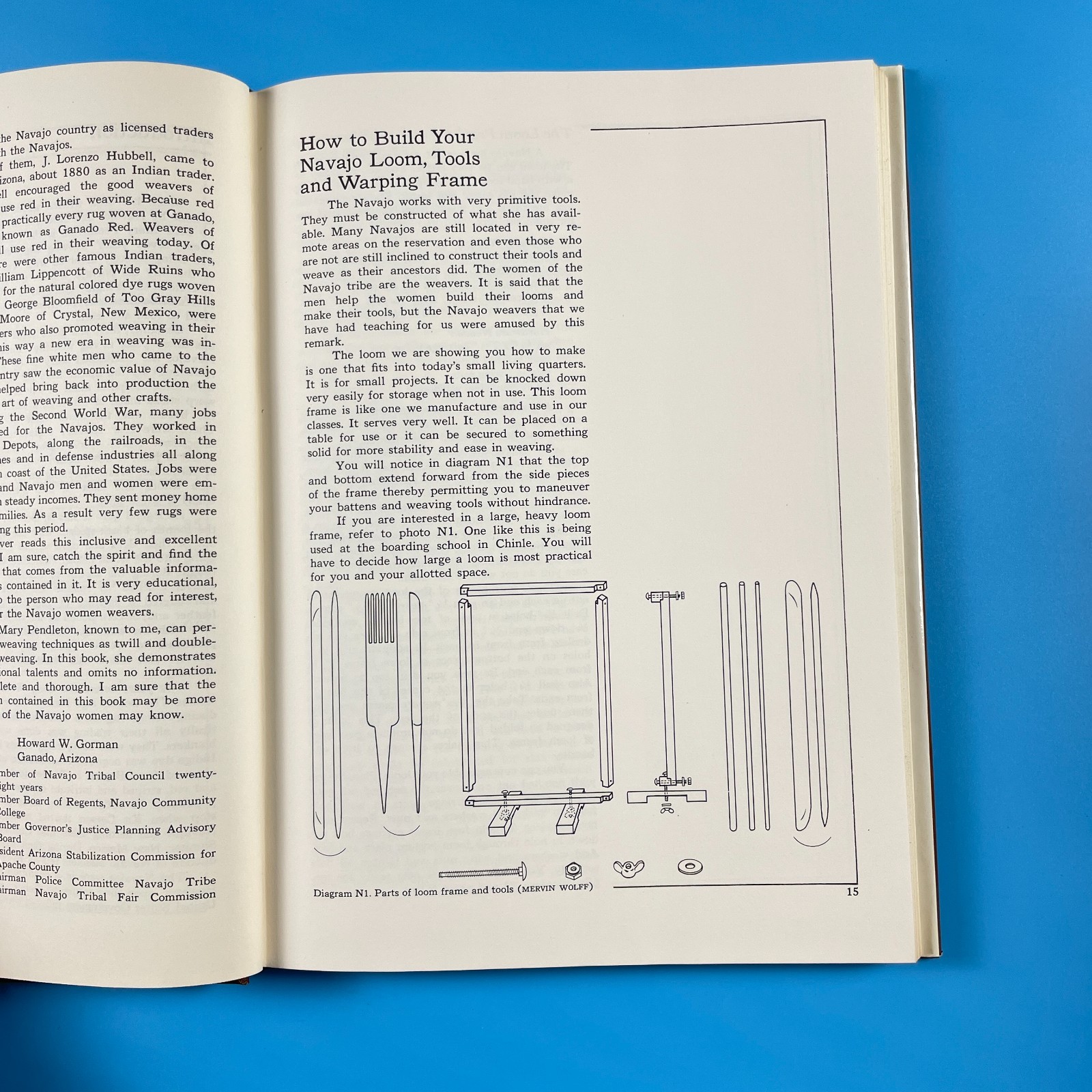 Navajo Hopi Weaving Techniques Mary Pendleton Macmillan 1974 hardcover