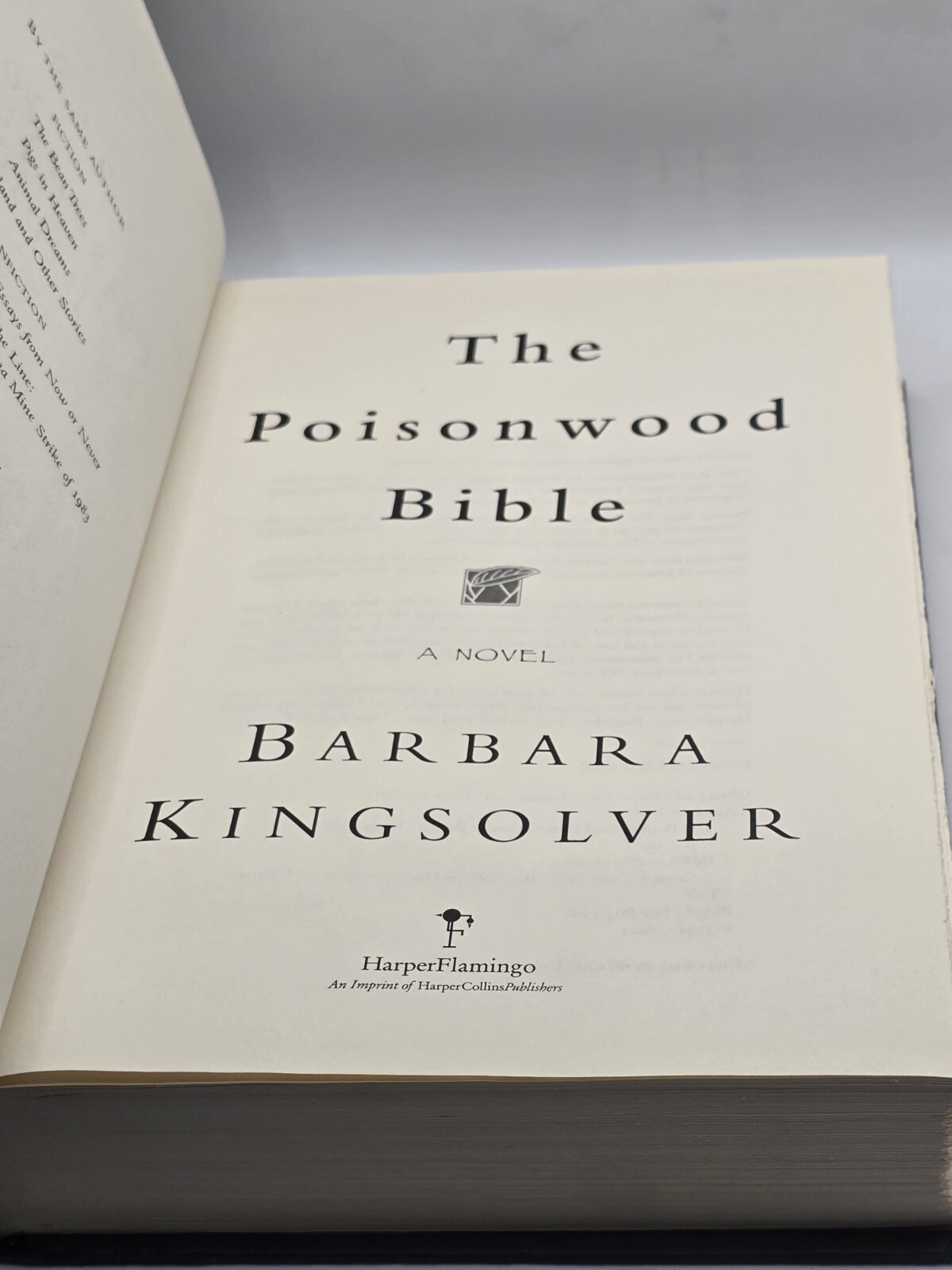 Poisonwood Bible Barbara Kingsolver TRUE 1st Edition 1st Print Hardcover/DJ