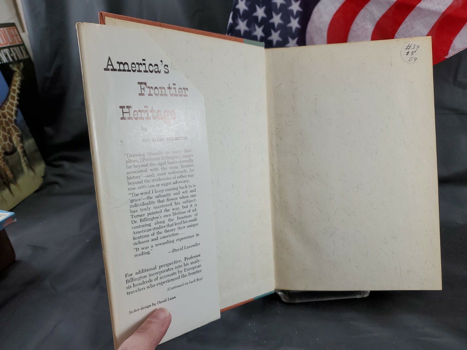 American Frontier Heritage by Ray Allen Billington 1966 Hardcover with Dust