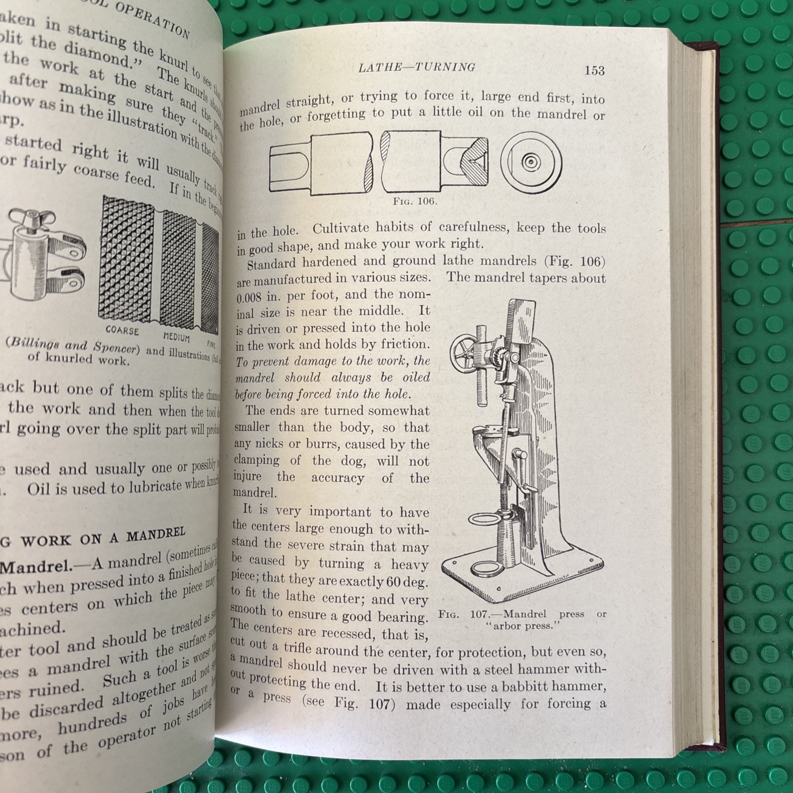 MACHINE TOOL OPERATION PART 1 LATHE BENCH FORGE BOOK HENRY D BURGHARDT VINTAGE
