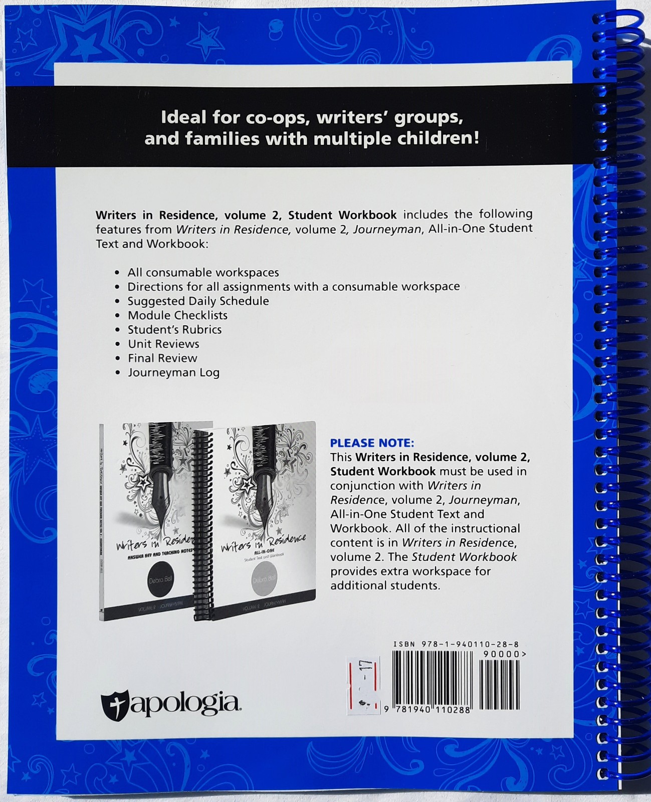 Debra Bell Readers in Residence & Writers in Residence NEW Apologia Press Pbk