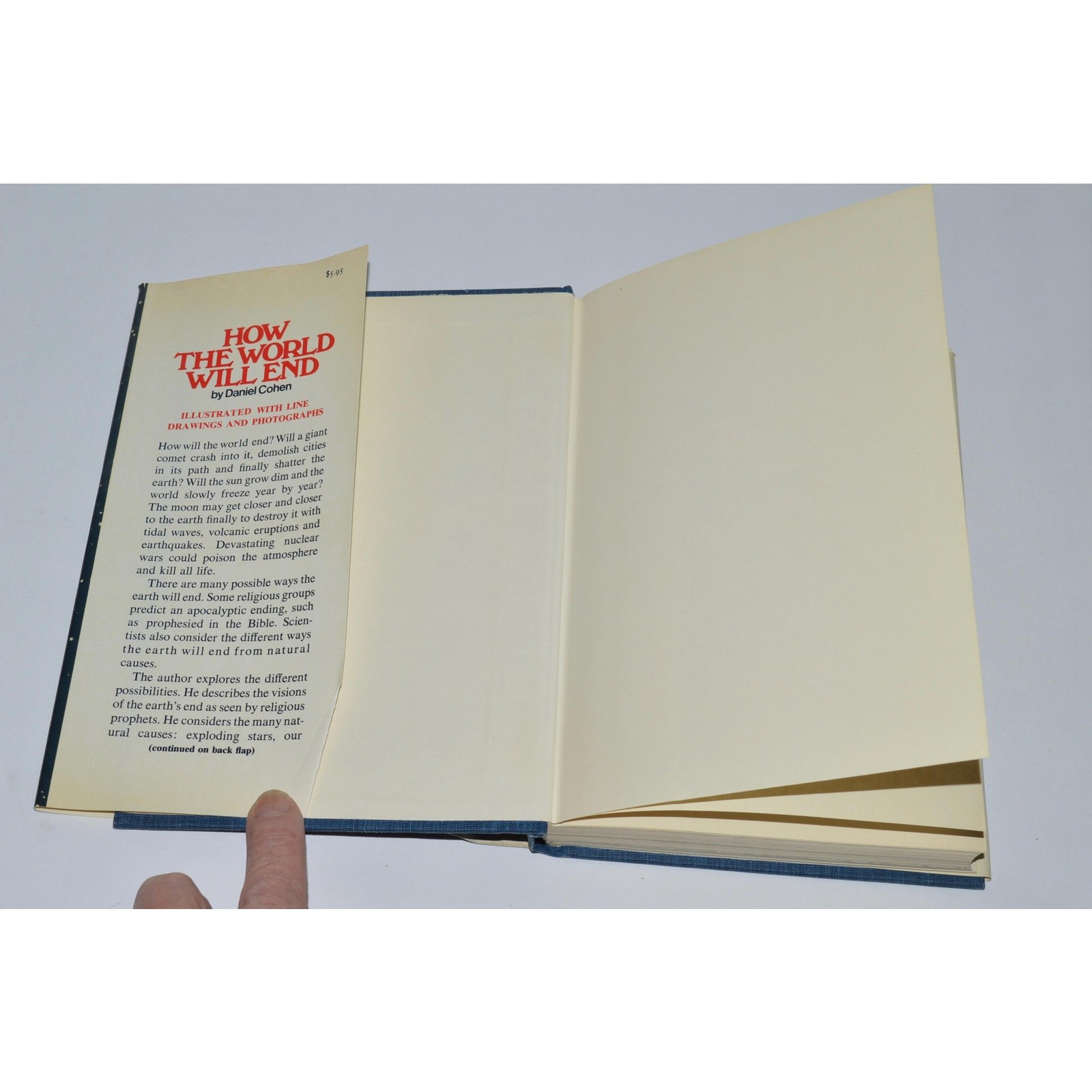How the World Will End, by Daniel Cohen, Hardcover w Dust Jacket, Illustrated