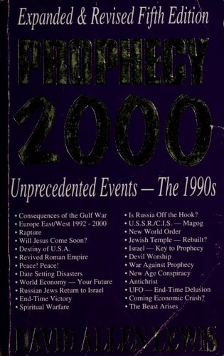 Prophecy 2000 by Lewis, David Allen, Good Book