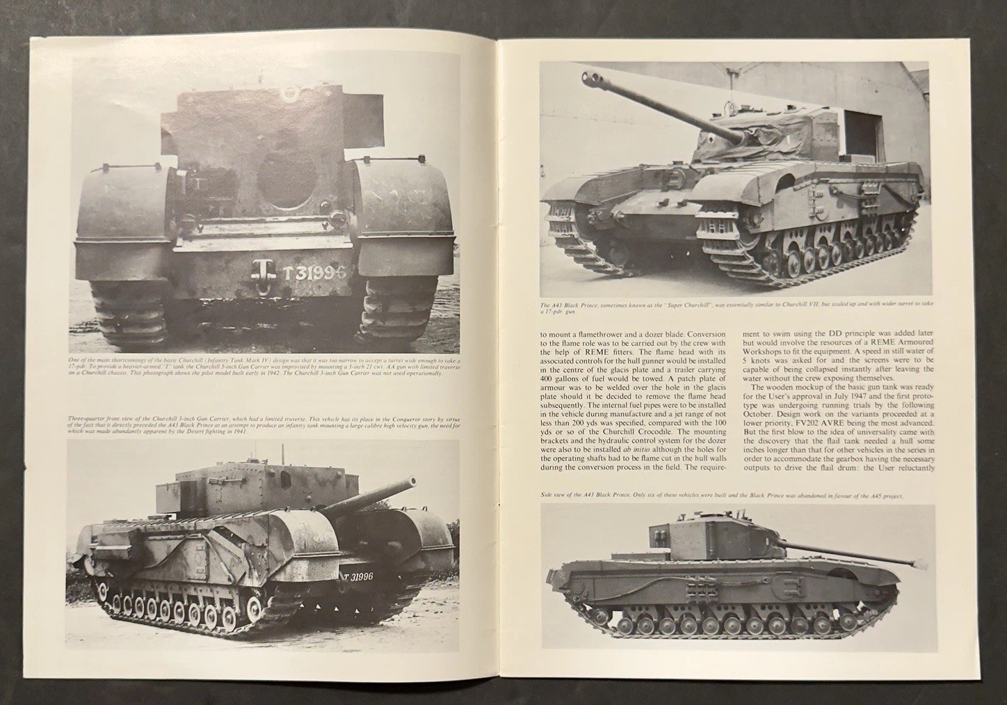 AFV Weapons Profile No. 38 Conqueror Heavy Gun Tank 1972 1st Ed. Reference-Vtg