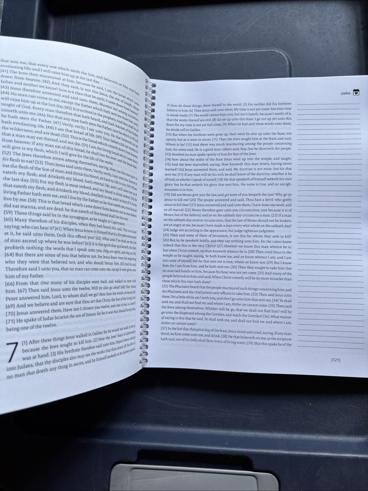 The New Testament King James Version Spiral Bound Paperback Special Notetaking