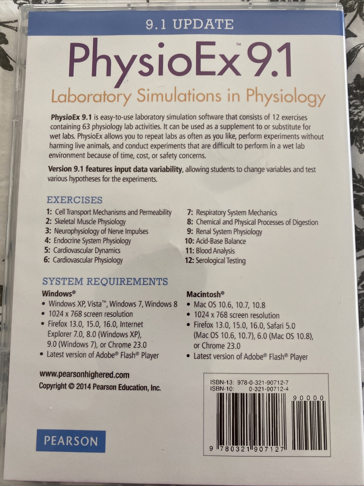 PhysioEx 9.1 Update CD-ROM