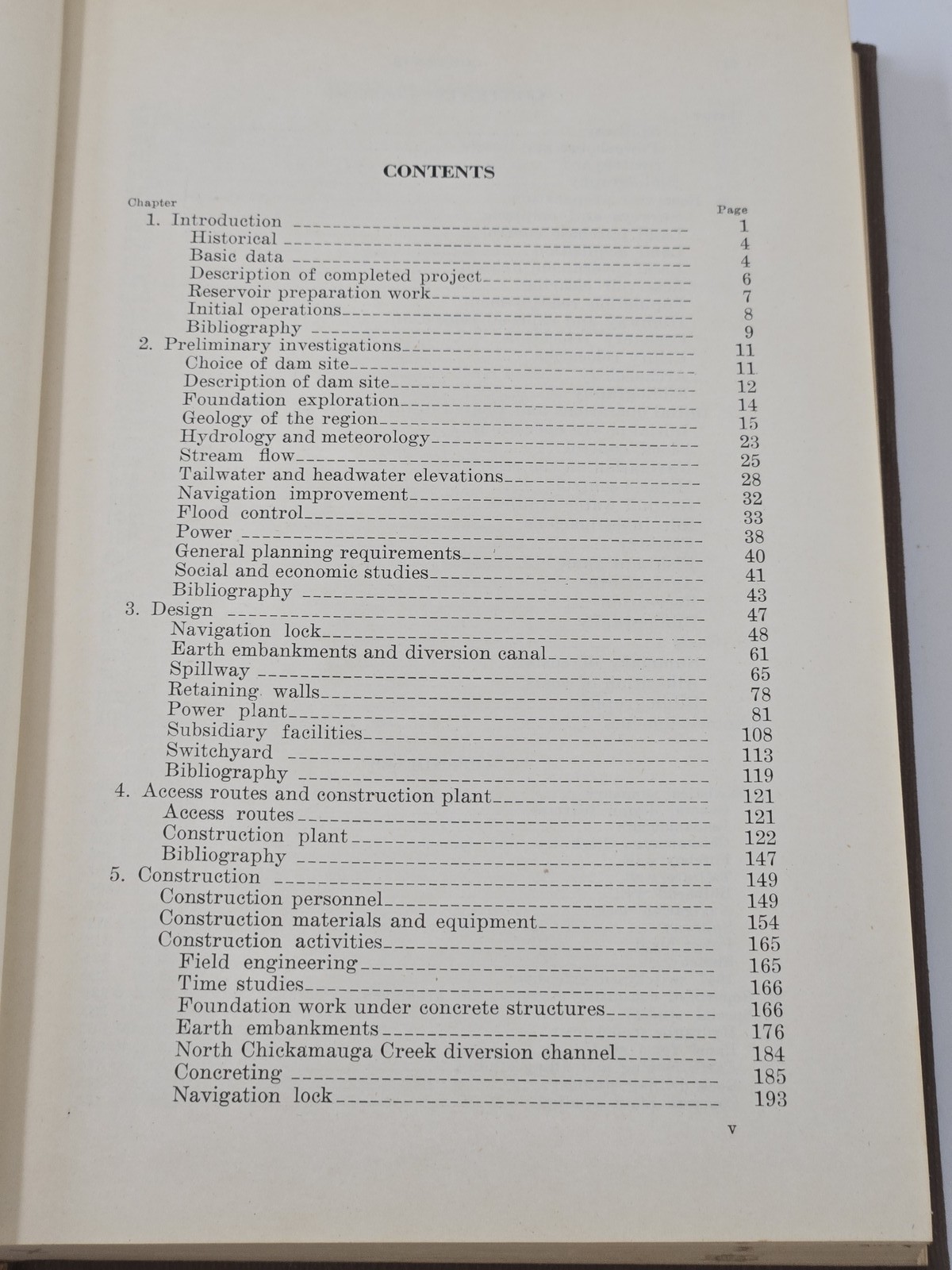 The Chickamauga Project TVA Technical Report No 6 1942 Hardcover Engineering
