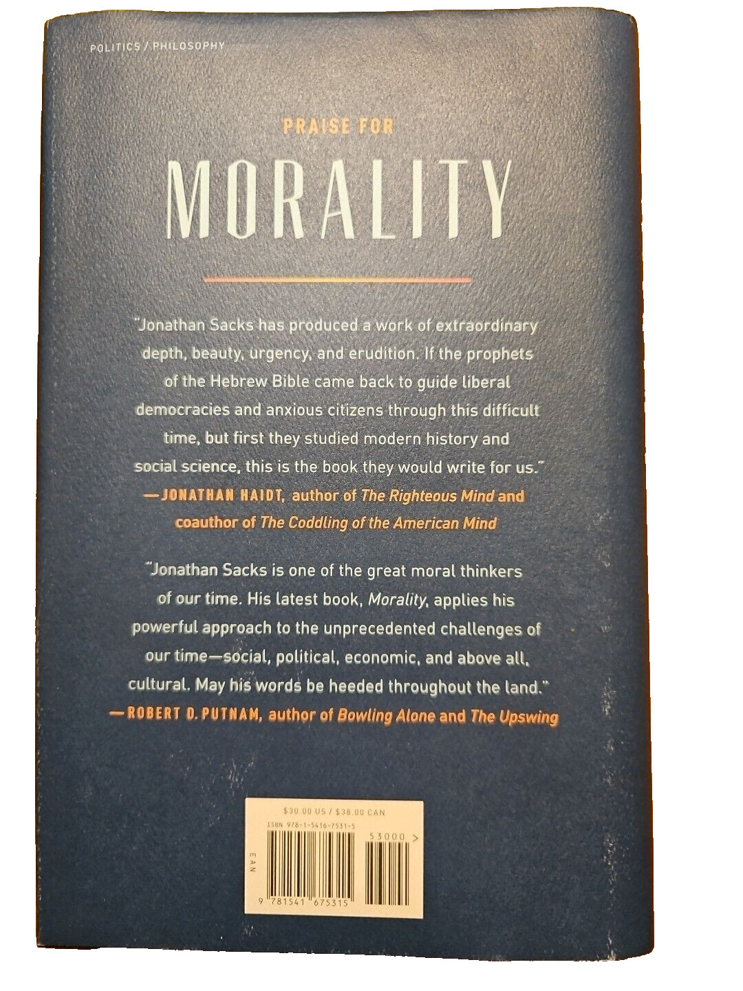 Morality : Restoring the Common Good in Divided Times by Jonathan Sacks