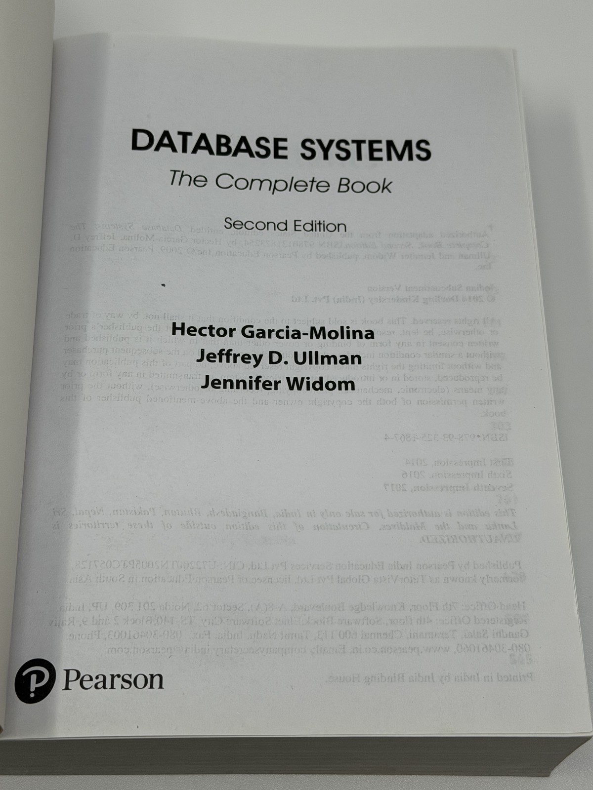 Database Systems The Complete Book 2nd Edition Garcia-Molina Ullman Widom