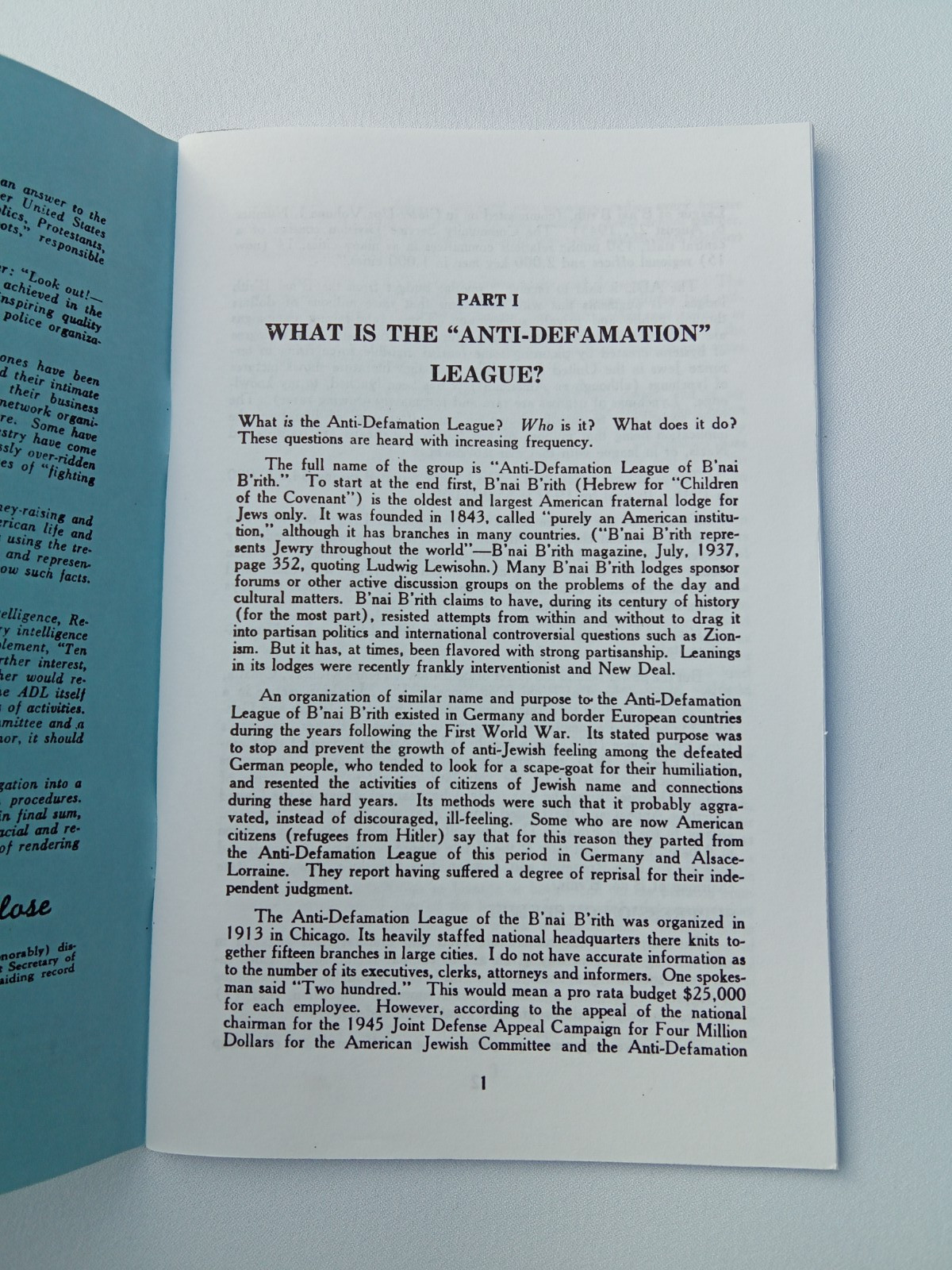 Anti-Defamation League: Use in World Communist Offensive by Robert Williams SB