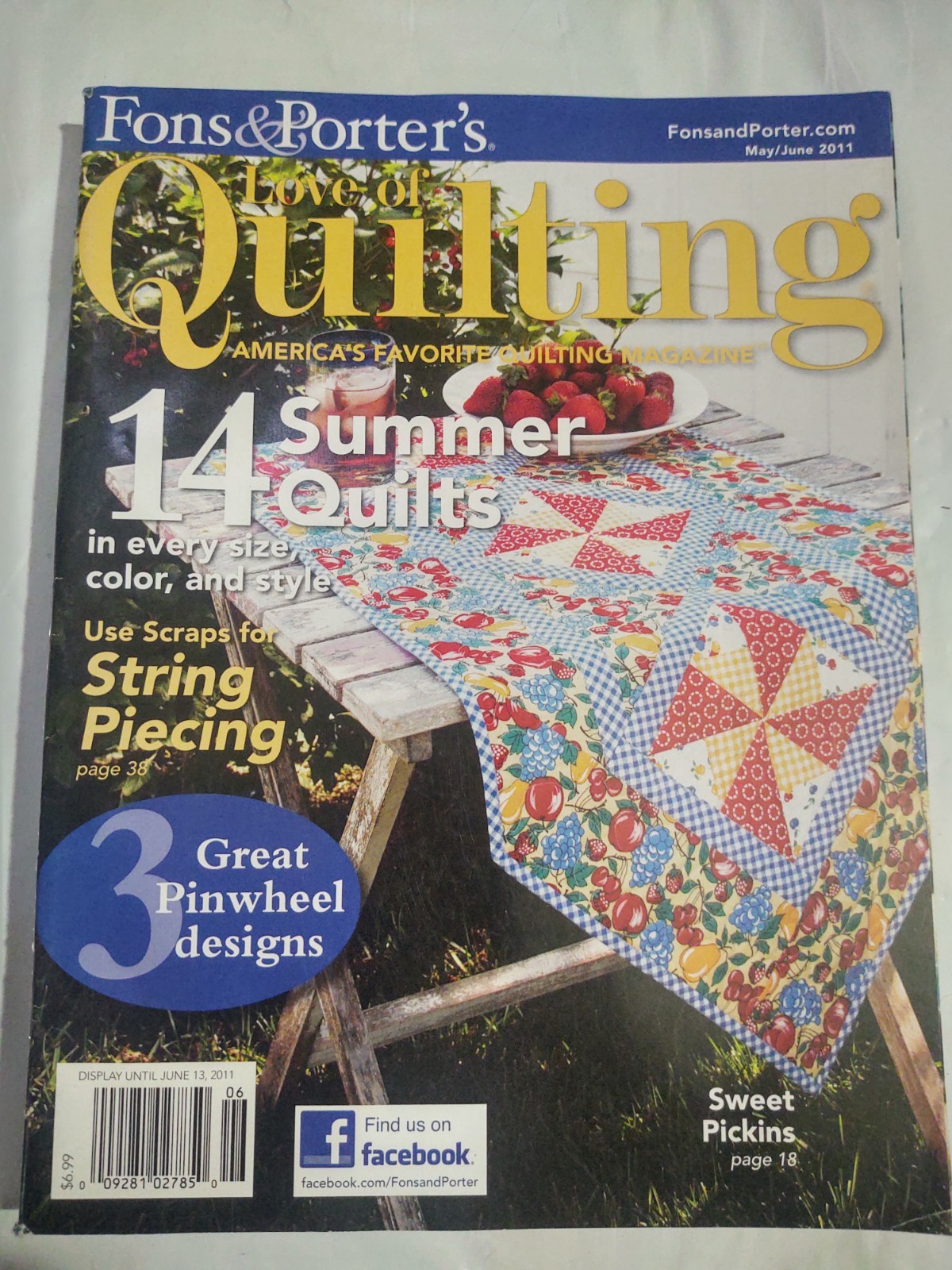 Best of Fons & Porter -Tabletop Quilts Paperback with ten magazines included lot
