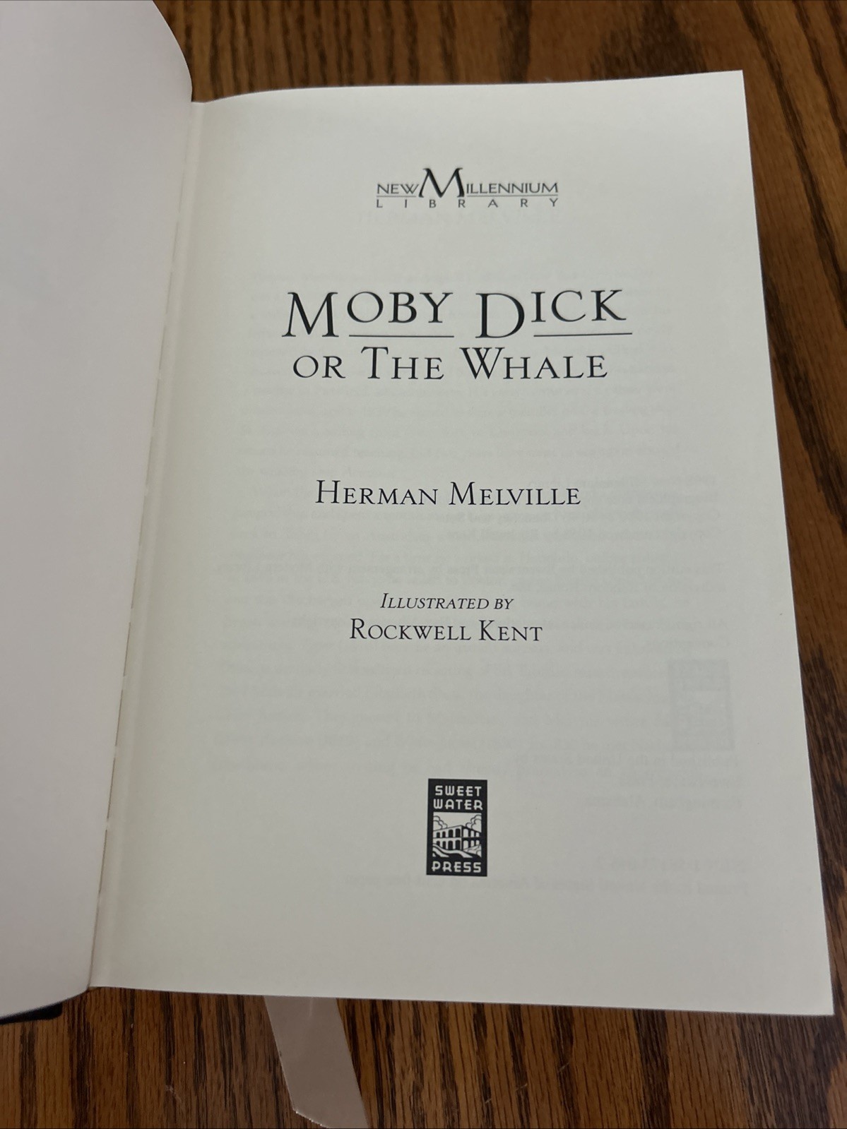 Moby Dick Herman Melville 1998 Sweet Water Press New Millennium Library HC