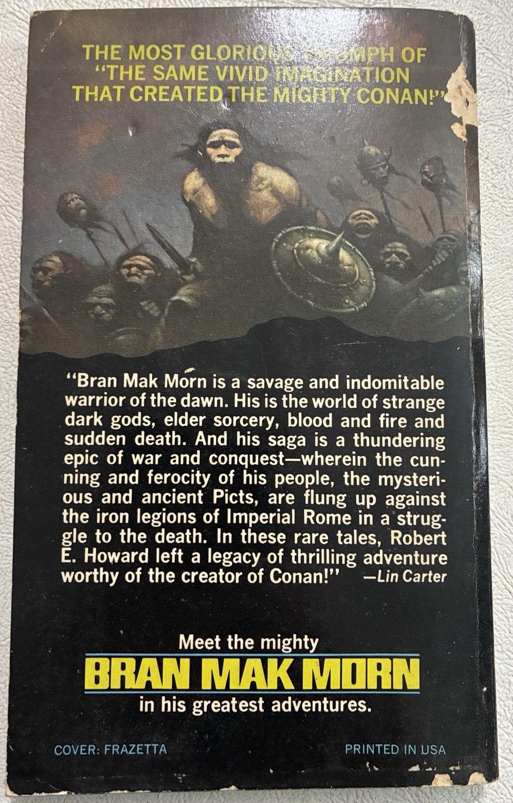 Robert E. Howard “Bran Mak Morn” Dell First Printing 1969 Cover By Frazetta