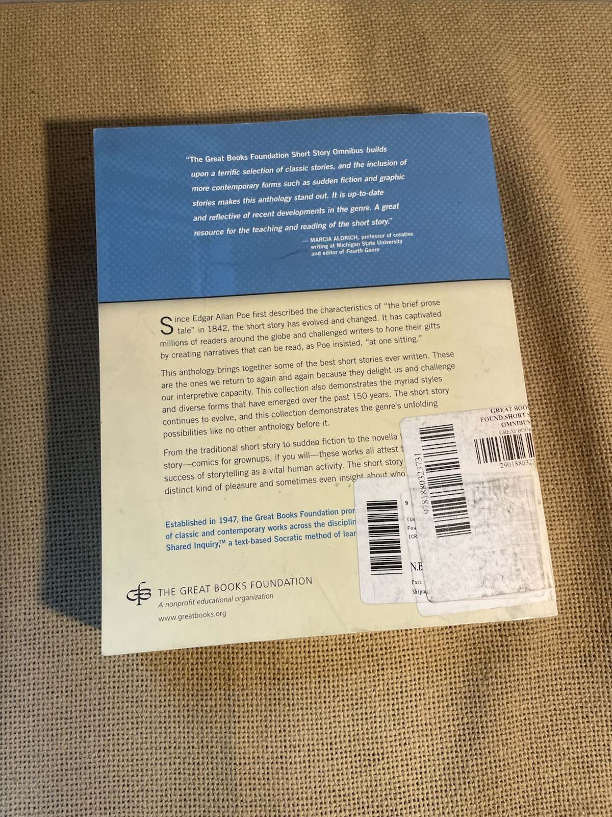 The Great Books Foundation Short Story Omnibus. LIKE NEW! Small Stain.