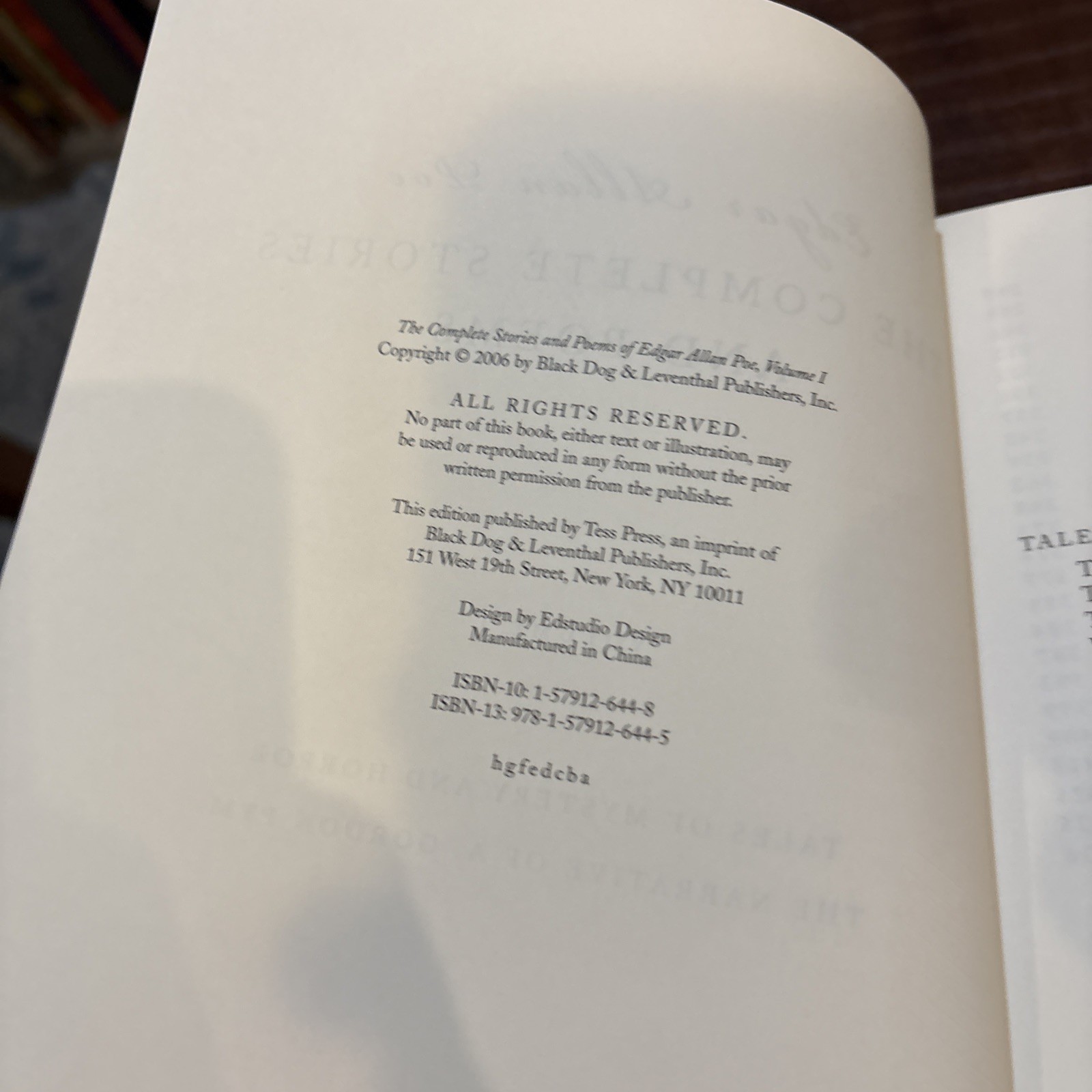 Edgar Allan Poe: The Complete Stories and Poems Tess Press 2 Volume Set Slipcase