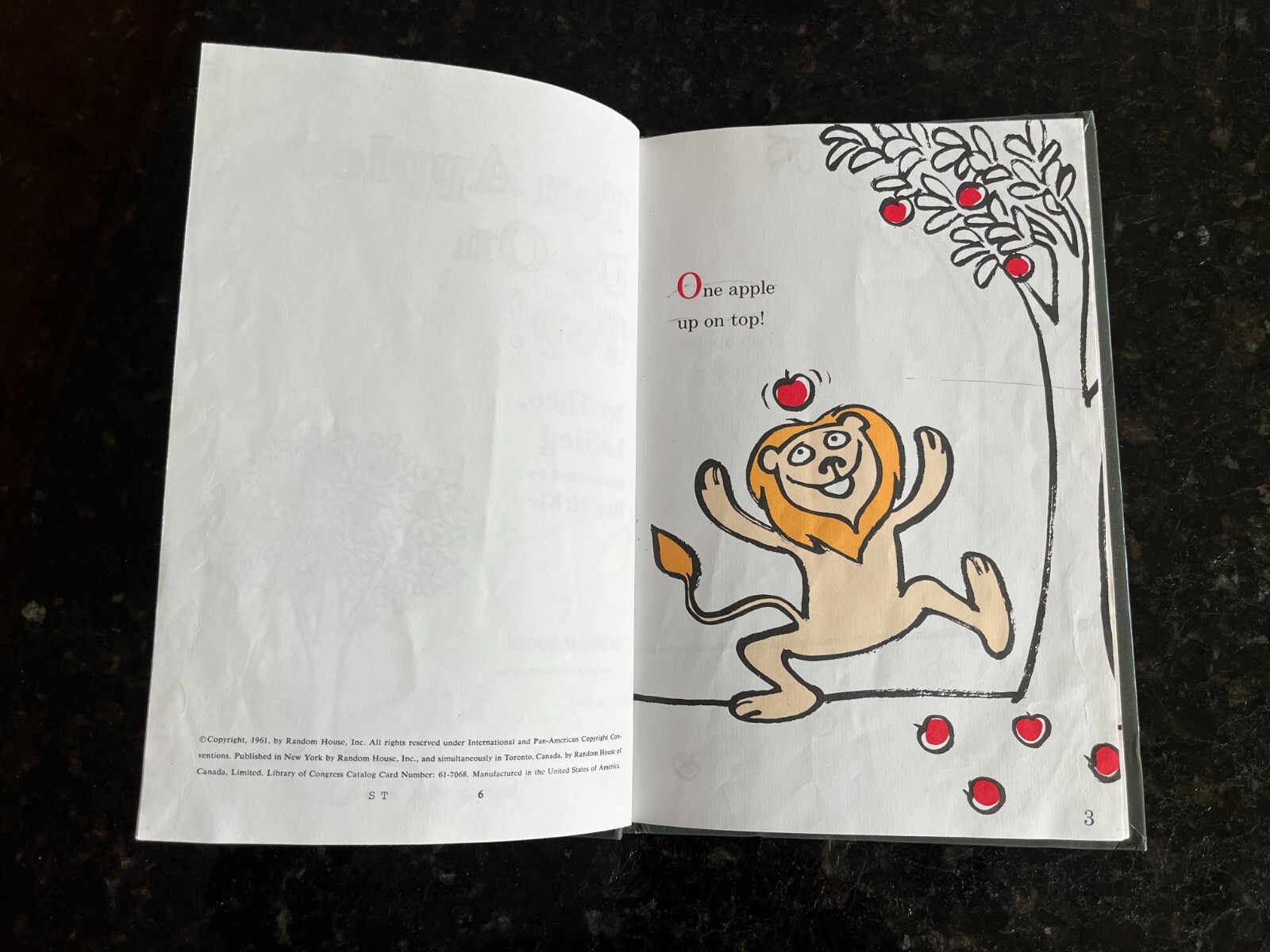 Dr. Seuss Theo LeSieg beginner book Ten apples on top! Hardcover #3 6.25″x8.75″