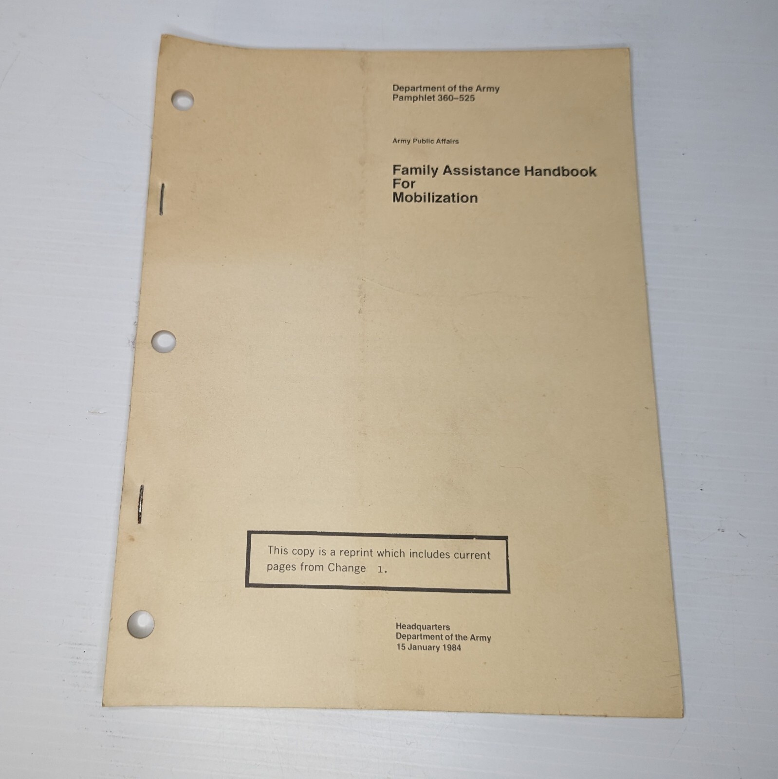 Army Public Affairs Family Assistance Handbook For Mobilization