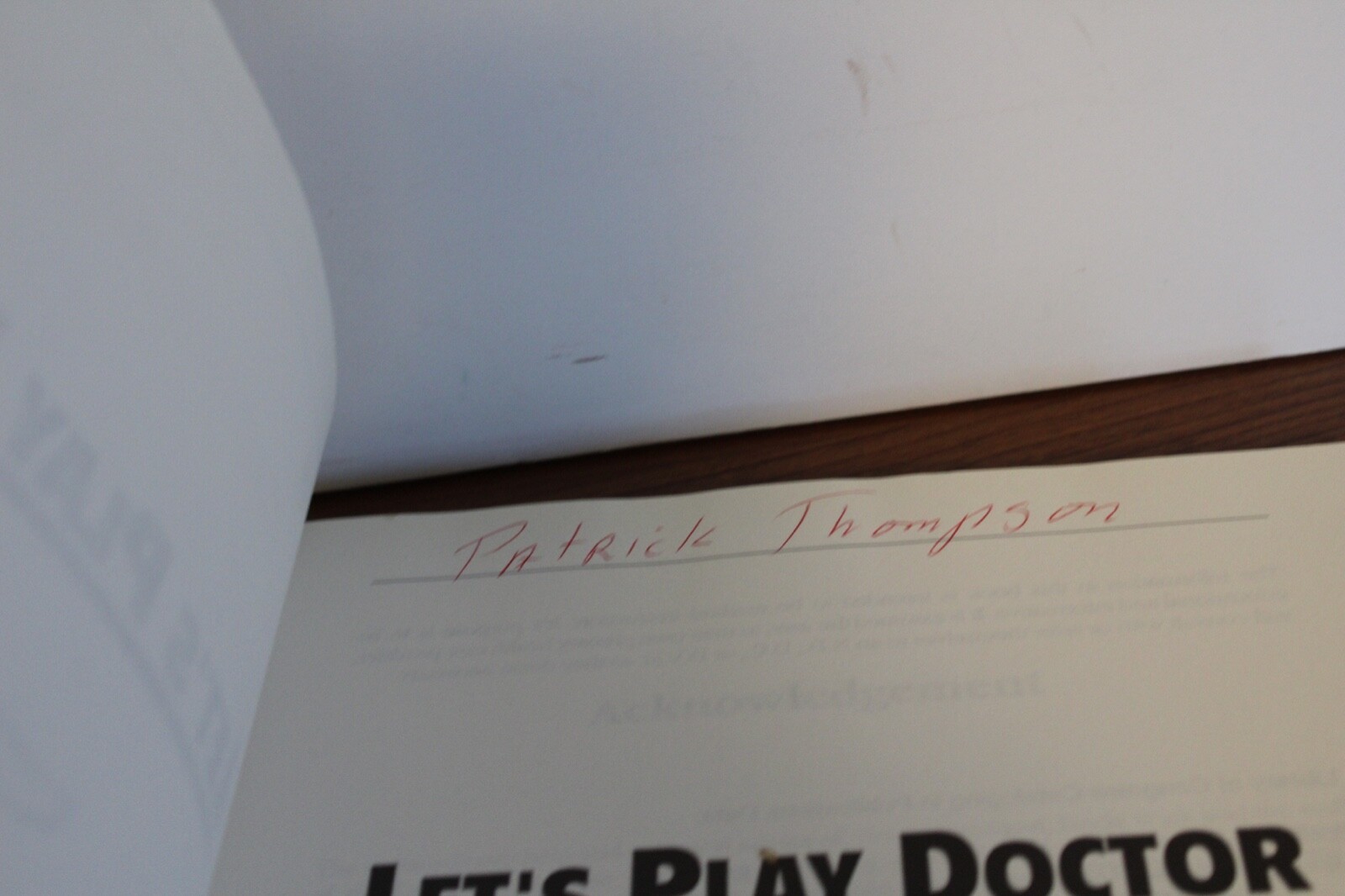 Lets Play Doctor (Trade Paperback)