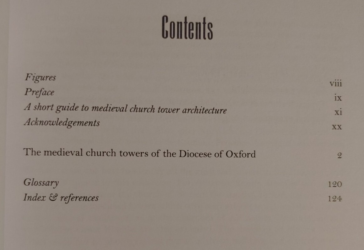 English Medieval Church Towers Diocese of Oxford W.E. David Ryan & Philip Howard