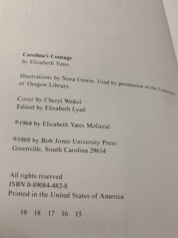 Pulling Together/Carolina’s Courage/Jenny Wren/On Yonder Mountain BJU Press Bks