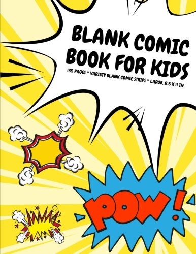 BLANK COMIC BOOK FOR KIDS: 135 PAGES, VARIETY BLANK COMIC By Arnie Lightning NEW