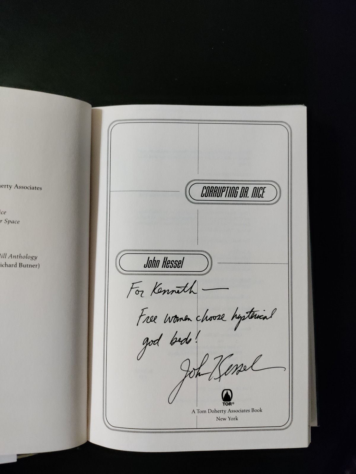 Corrupting Dr. Nice by John Kessel 1997 HCDJ First Edition/1st Printing SIGNED