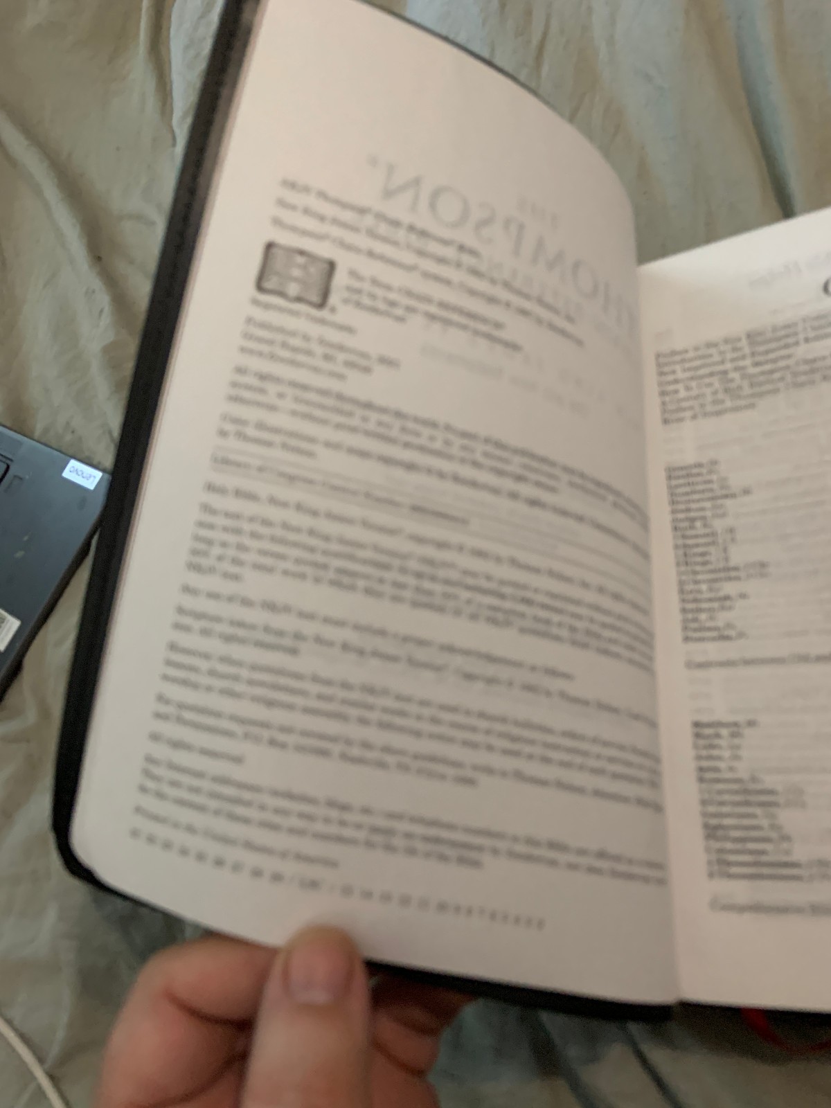 Thompson Chain Reference Bible – NKJV- Zondervan- Black Bonded Leather -1997