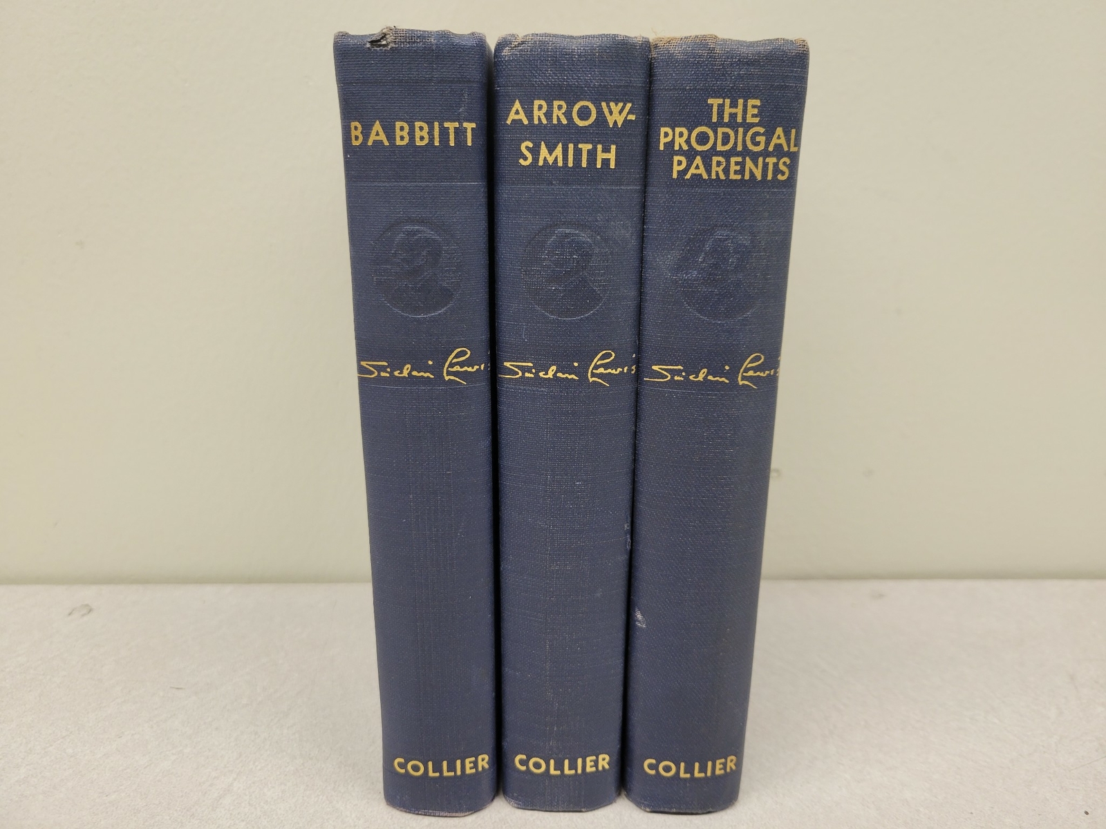 Sinclair Lewis Lot of 3 P.F Collier Books Babbitt, Arrowsmith, Prodigal Parents